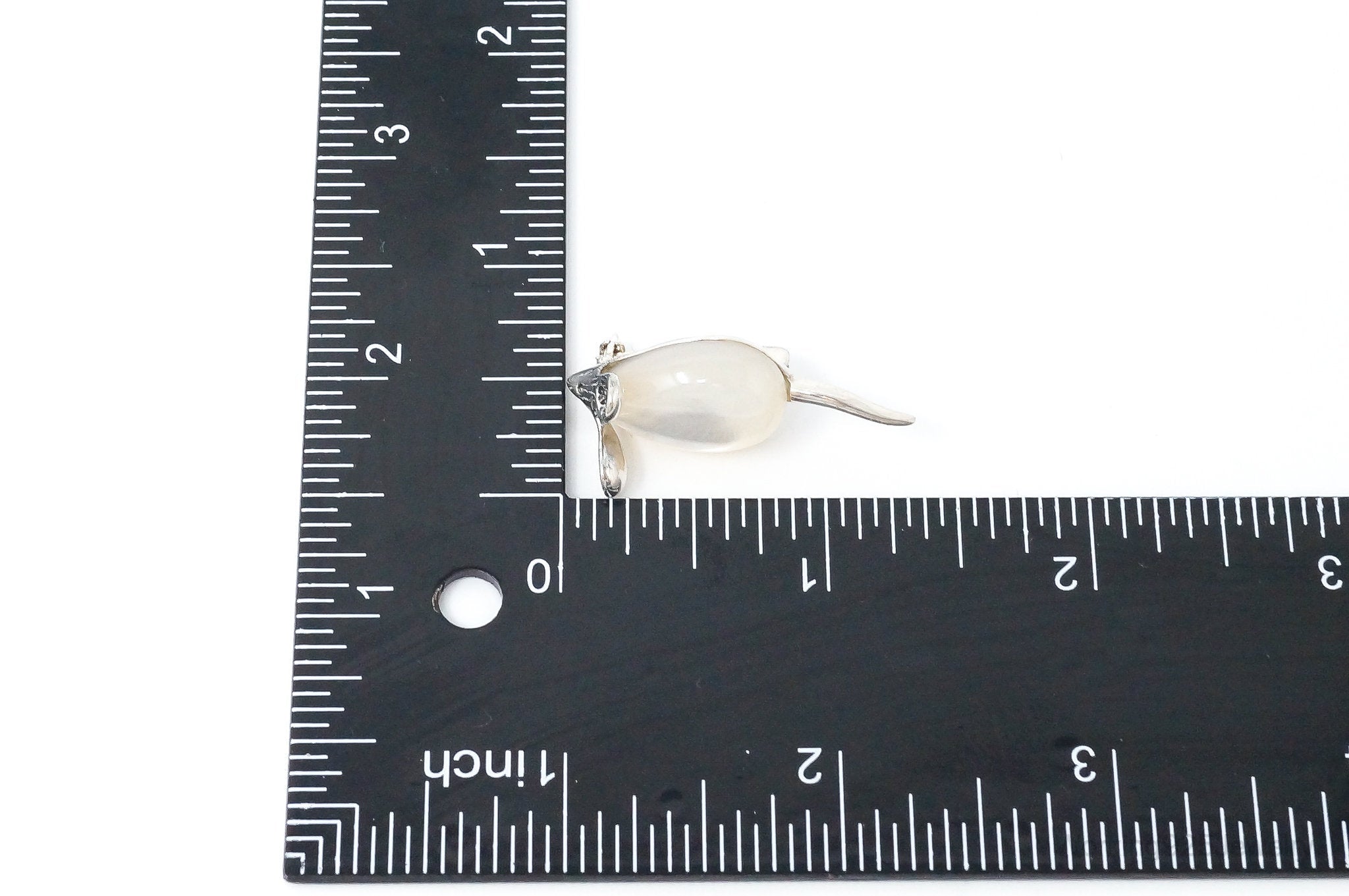 Vintage Mother Of online Pearl Mouse Sterling Silver Brooch Pin