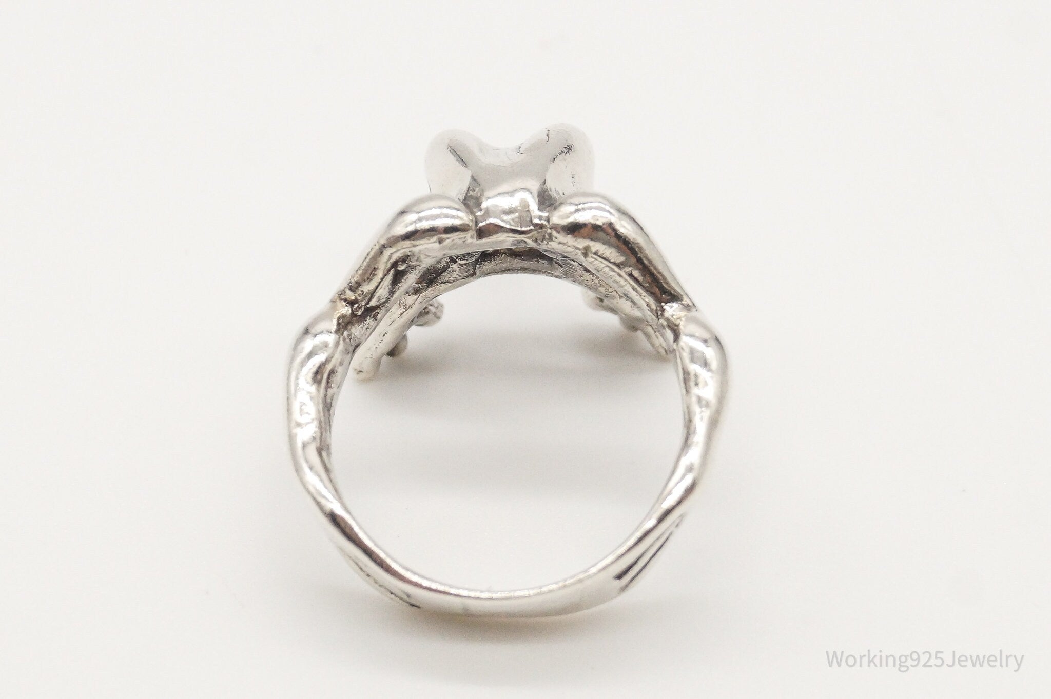 Vintage Frog Sterling Silver Ring - Size 5.25