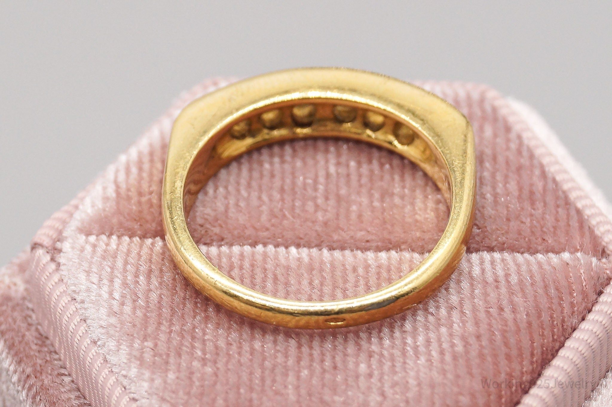 Vintage Cubic Zirconia Gold Vermeil Sterling Silver Ring - Size 7.25