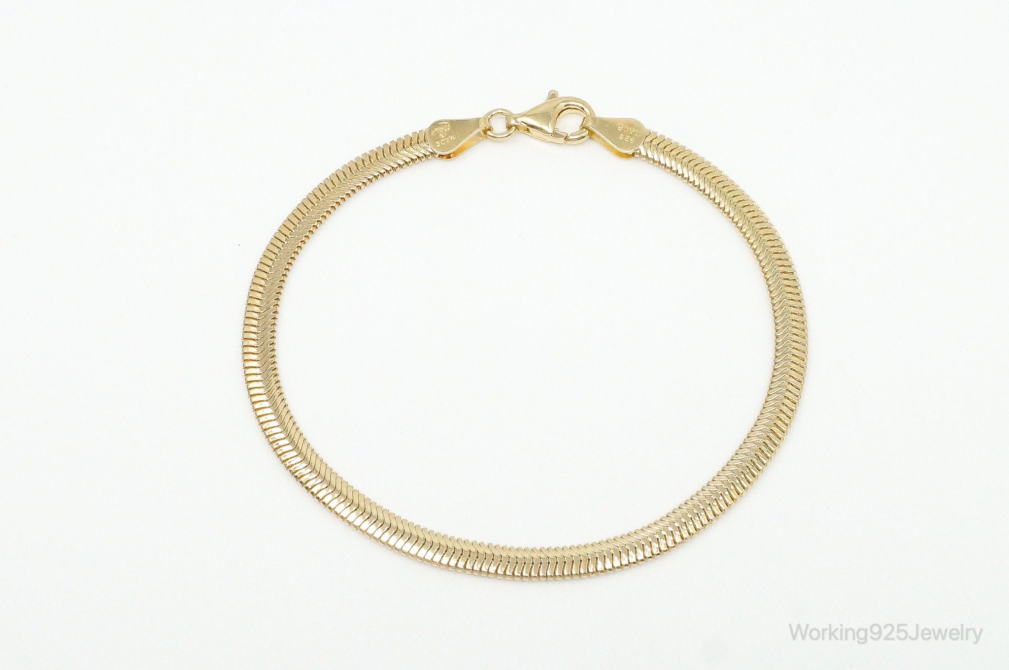 VTG Italian Designer ITAOR Gold Vermeil Sterling Silver Bracelet