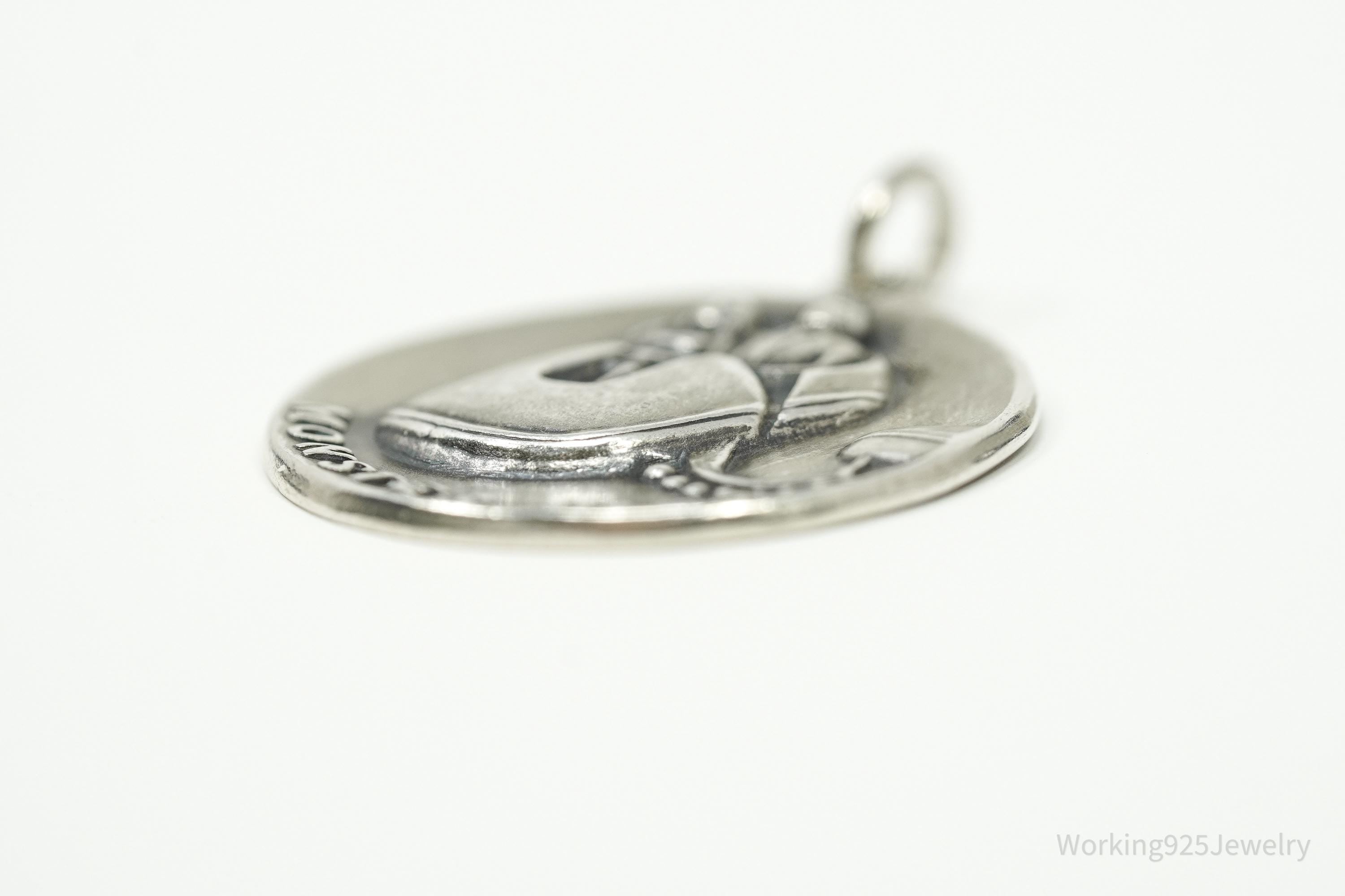 RARE Vintage Designer Bell Trading Monster Ride Sterling Silver Charm Pendant 1"