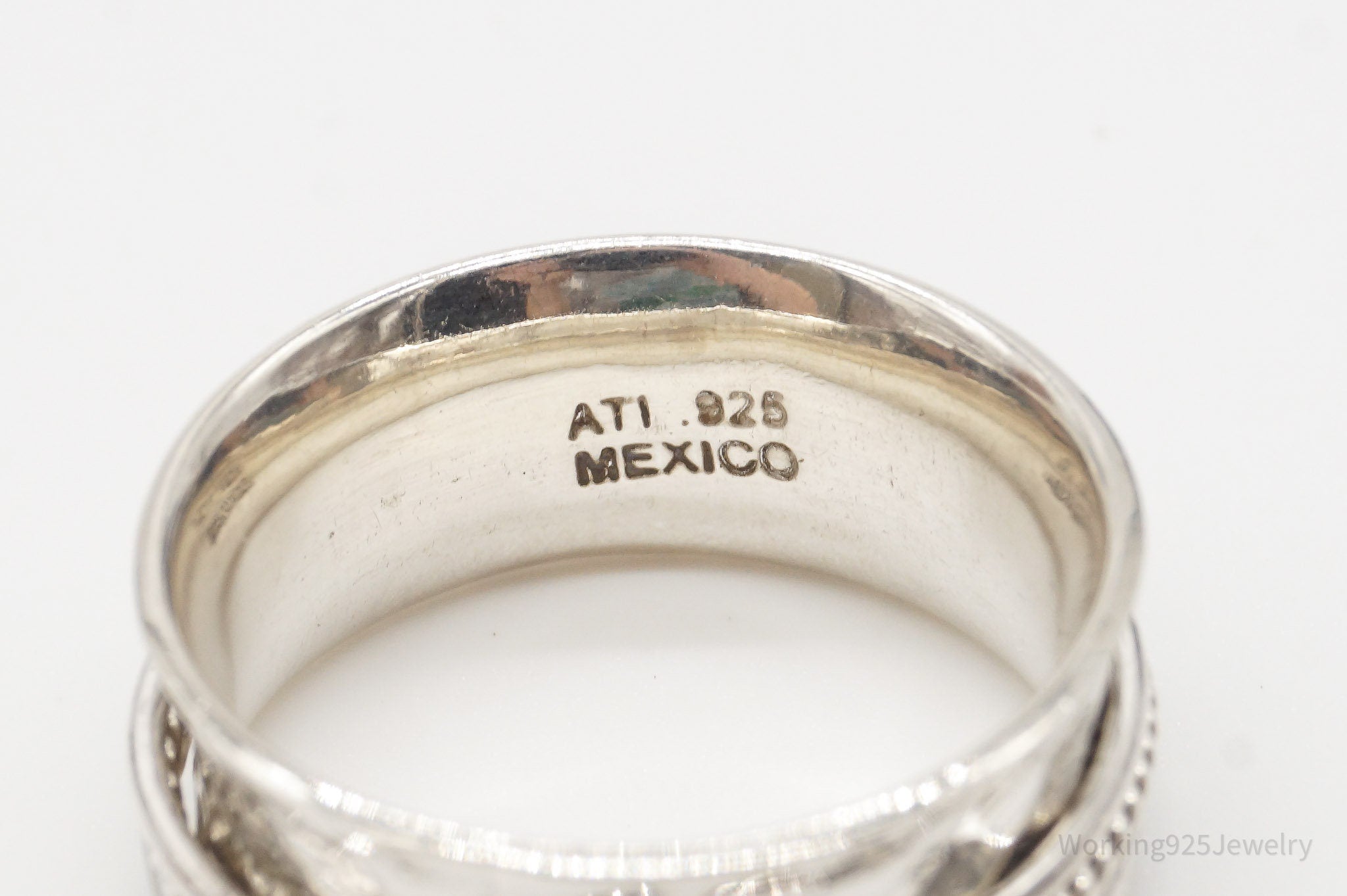 Vintage Mexico ATI Sterling Silver Spinner Ring - Size 10.25 Vintage Mexico ATI Sterling Silver Spinner Ring - Size 10.25
