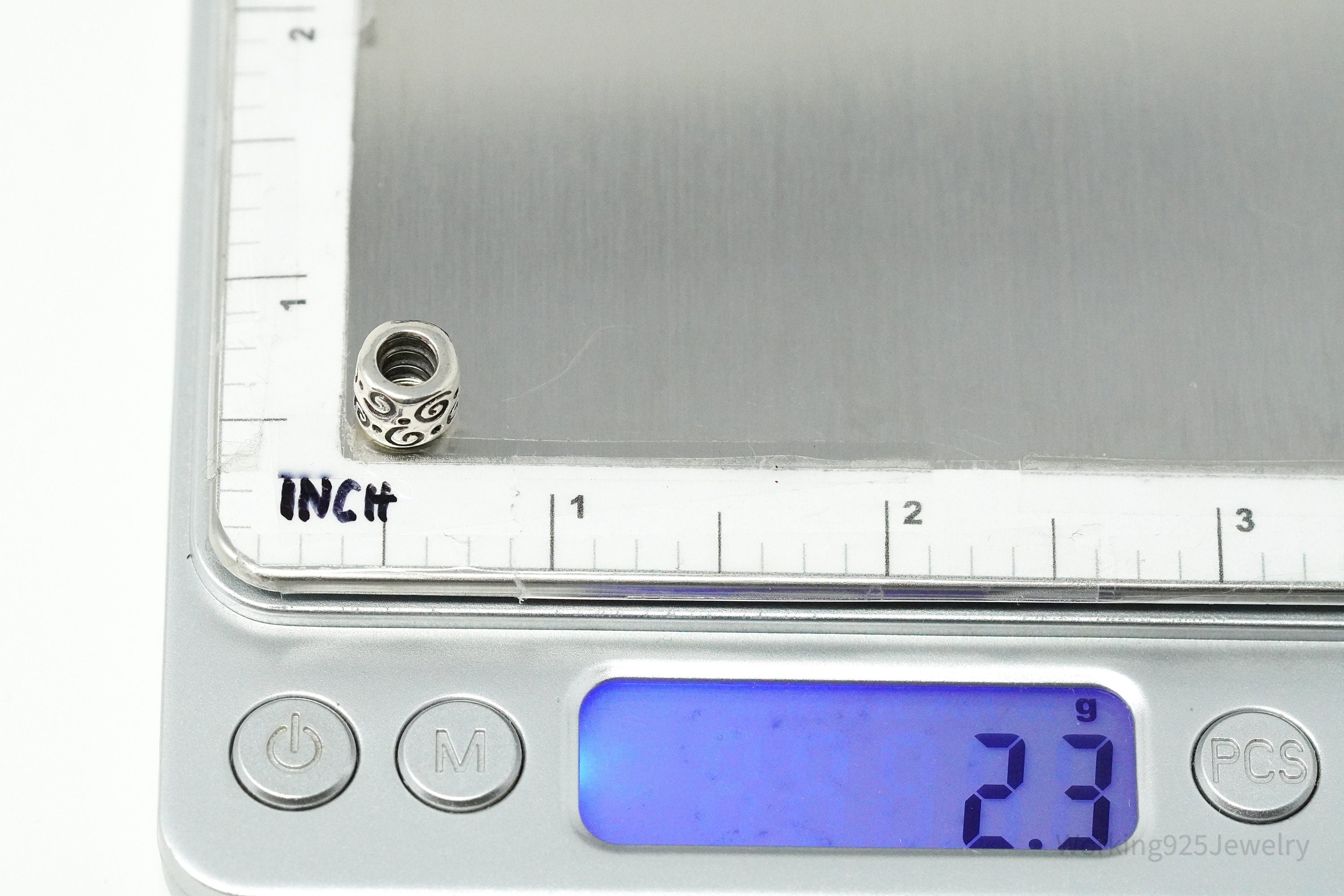 Retired Authentic Designer Pandora Swirls Charm Sterling Silver