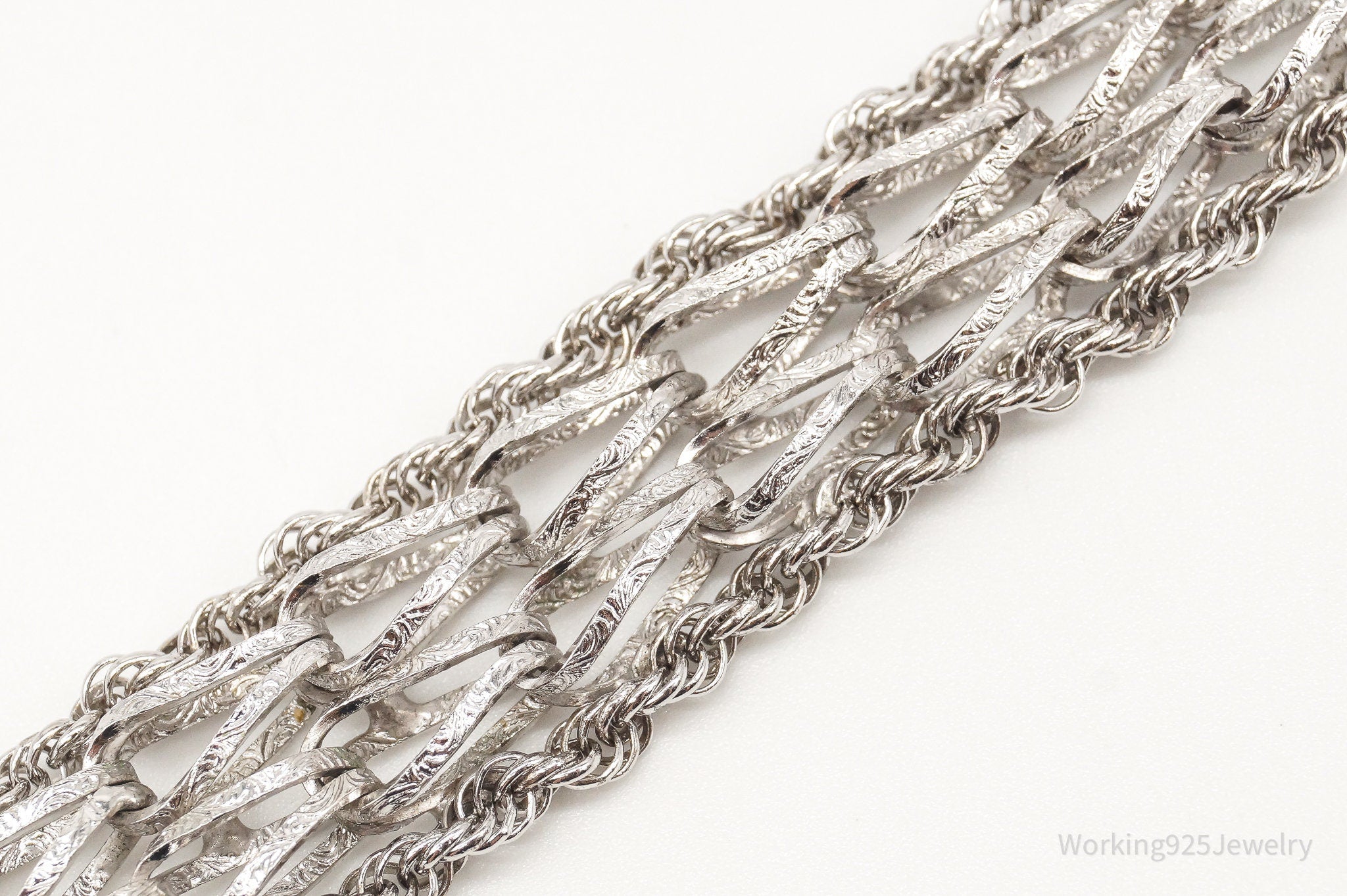 Vintage Wide Sterling Silver Chainlink Bracelet