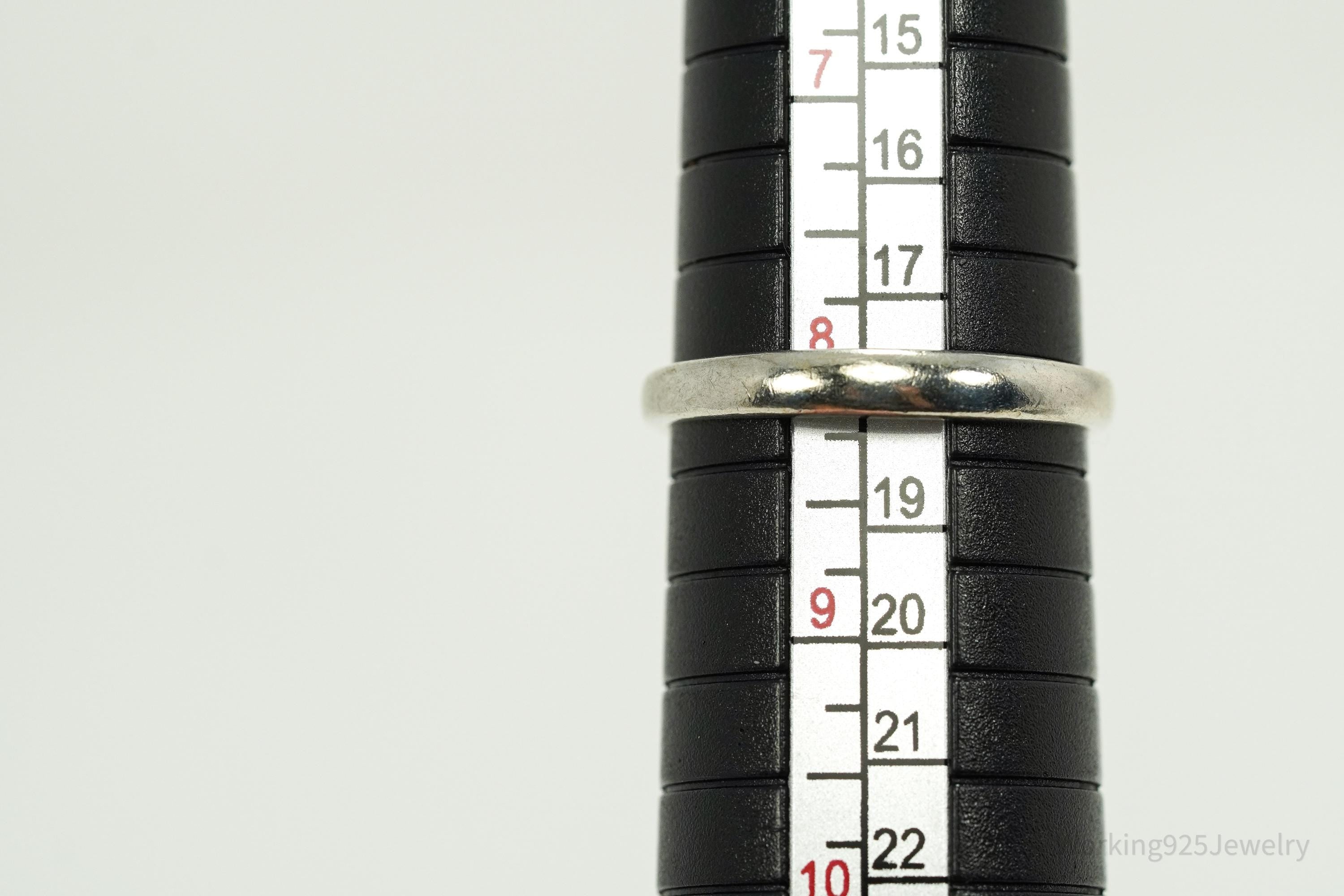 Vintage Amethyst "With God All Things Are Possible" White Sapphire Cross Sterling Silver Ring - Size 8