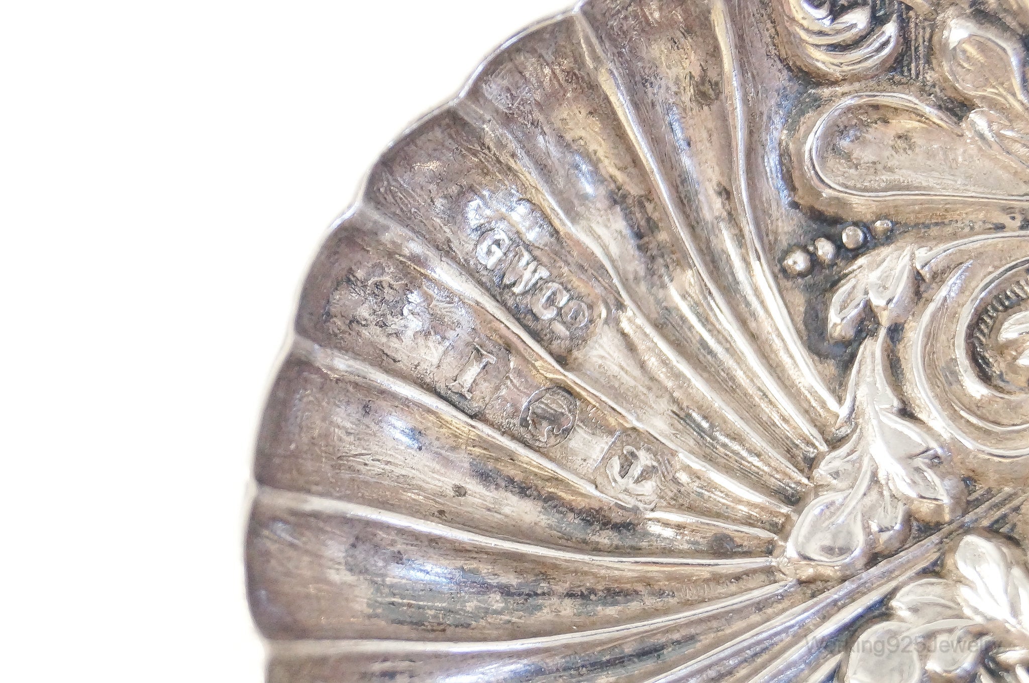 Antique Designer Art Nouveau Large Silver Spoon