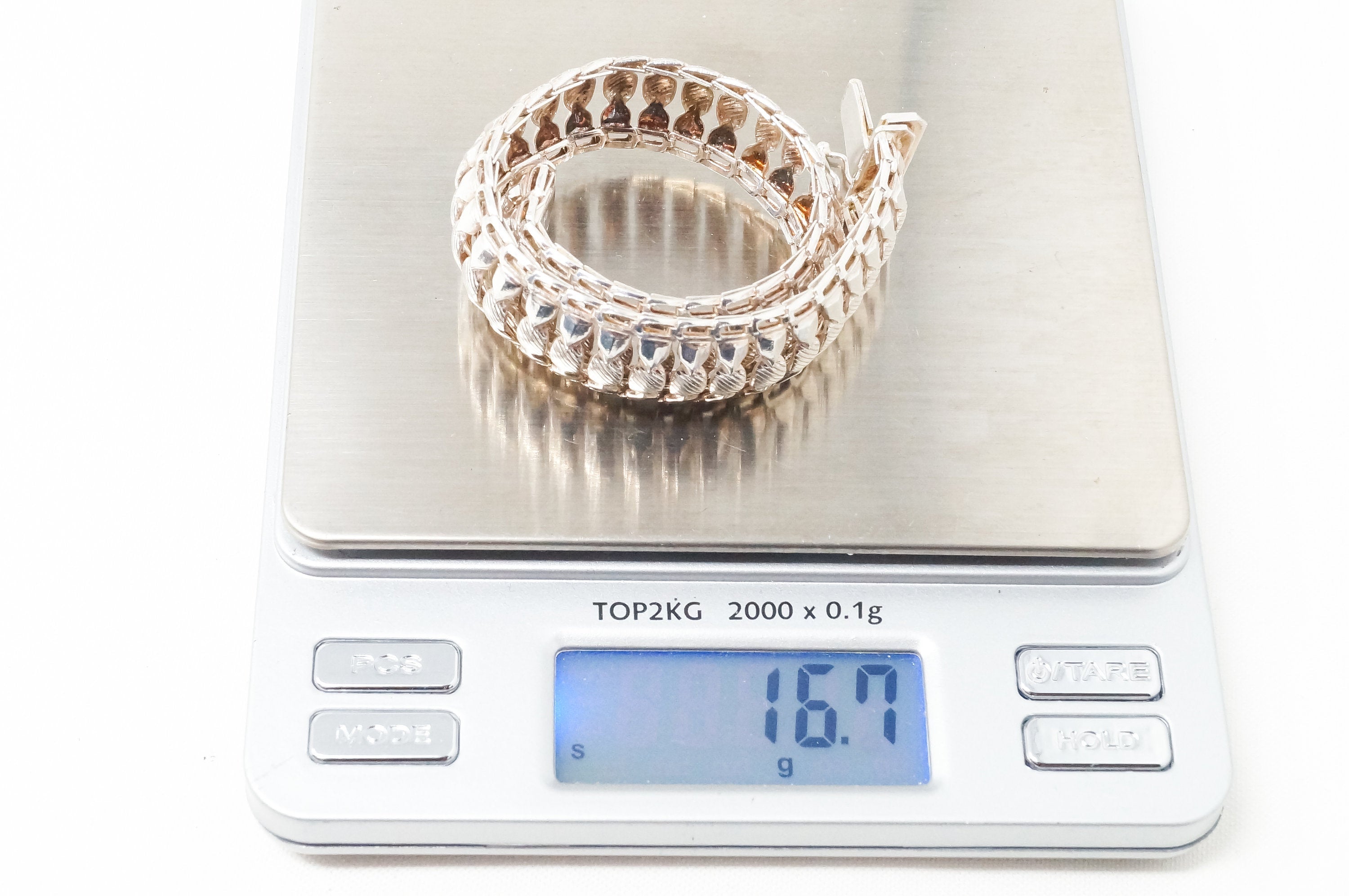 Vintage Italian Designer MILOR High End Sterling Silver Cuff Bracelet