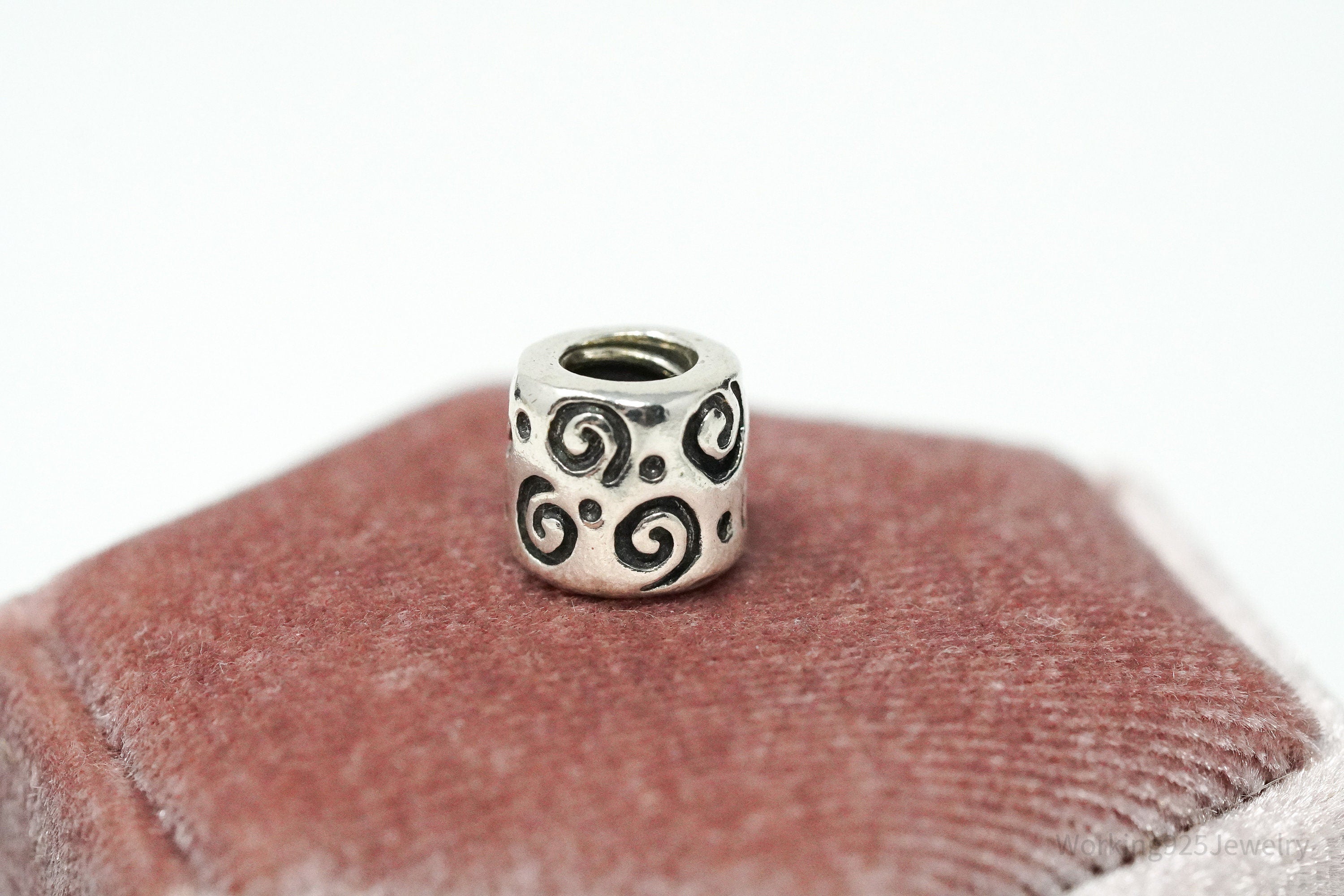 Retired Authentic Designer Pandora Swirls Charm Sterling Silver