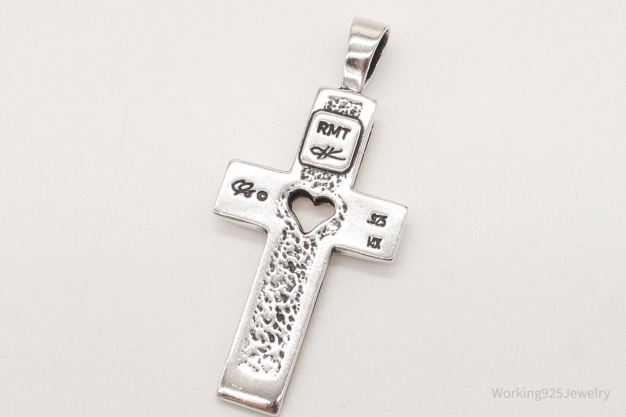 VTG Native Designer Carolyn Pollack RMT 14K Gold Sterling Silver Cross Pendant