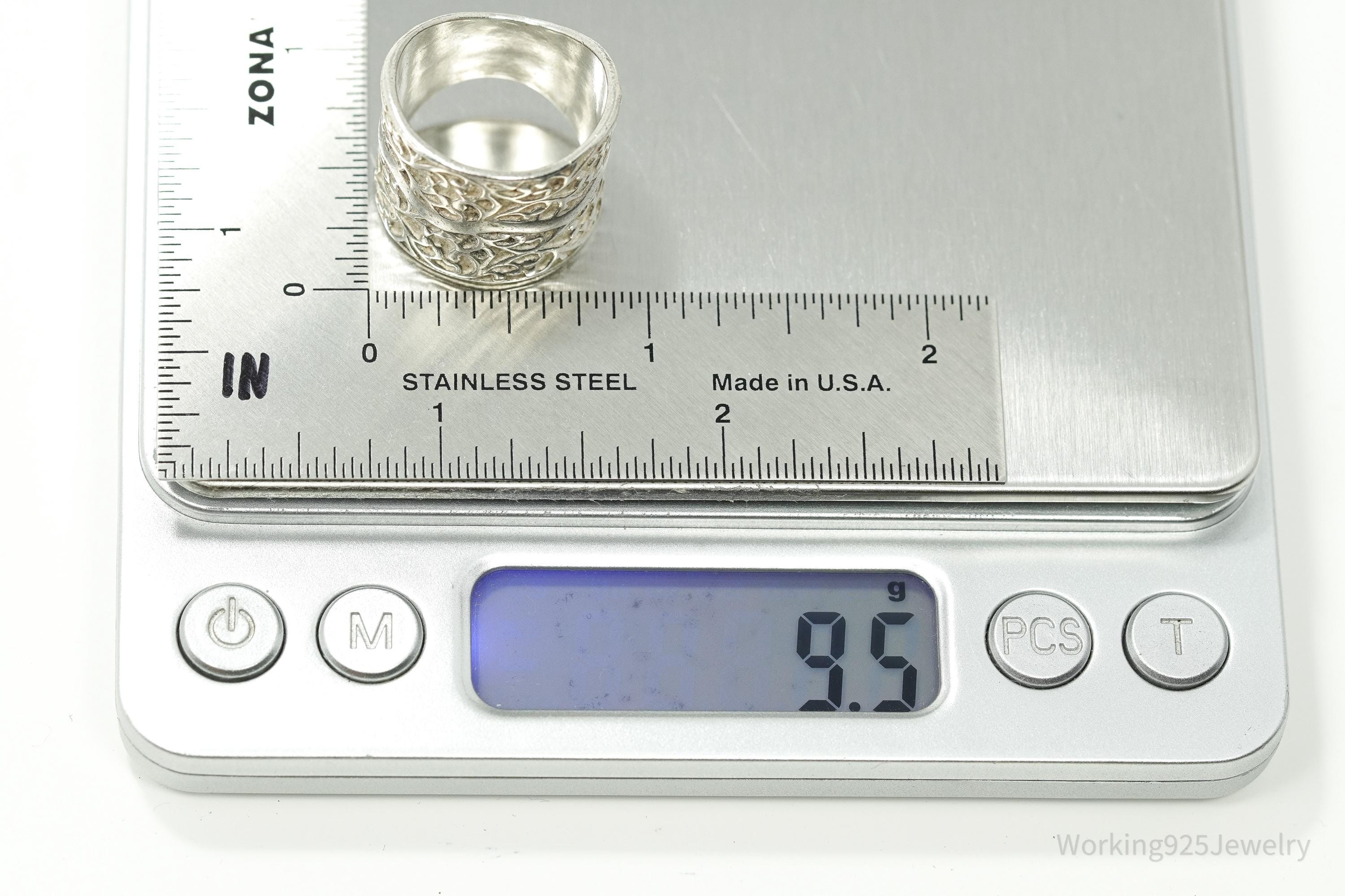 Vintage Silpada Retired Vines Sterling Silver Ring - Size 8.5