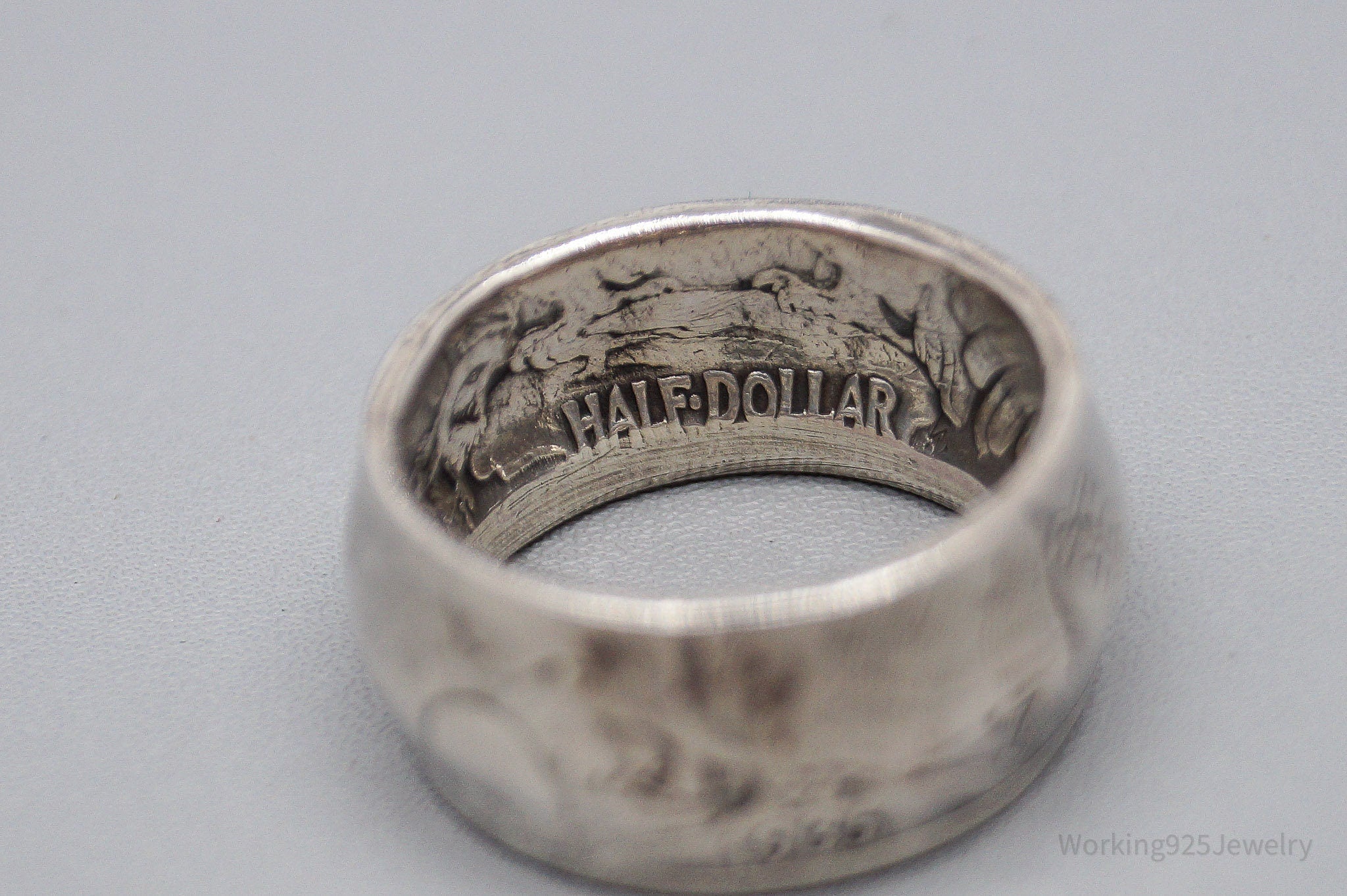 Vintage 1935 Walking Liberty Half Dollar Silver Ring - Size 6.5
