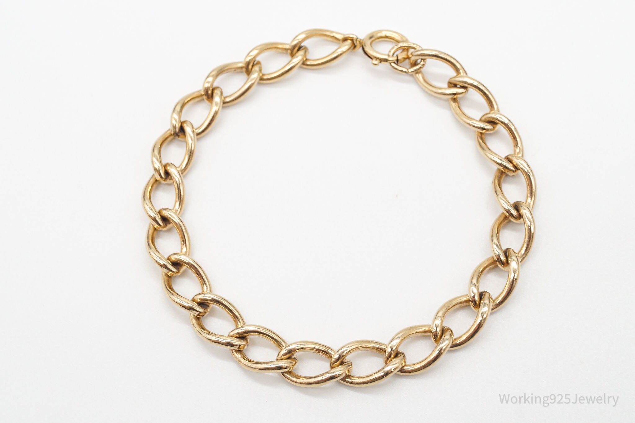 Vintage Retro 1960s 1/20 12K Gold Filled Curb Links Bracelet