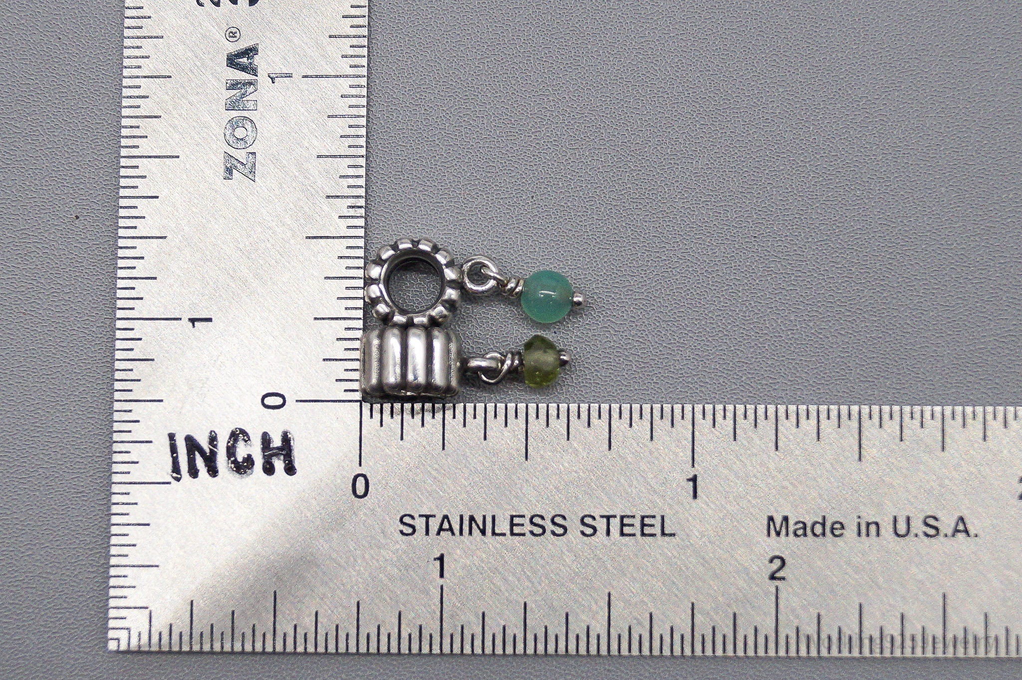 Retired Authentic Pandora Peridot Chrysoprase August May Sterling Silver Charms