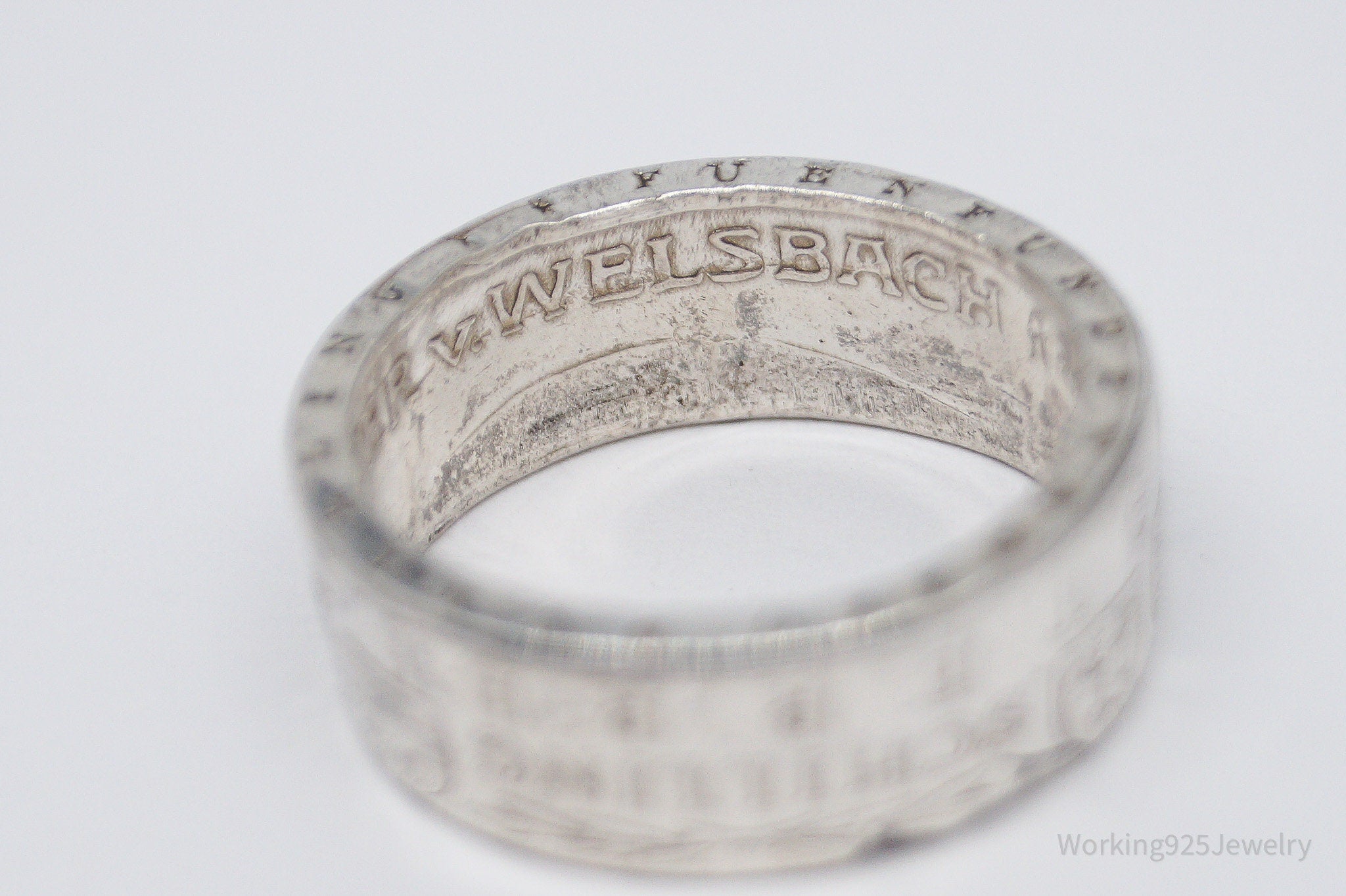 Vintage 1958 Austria Schilling Silver Coin Ring - Size 11.5