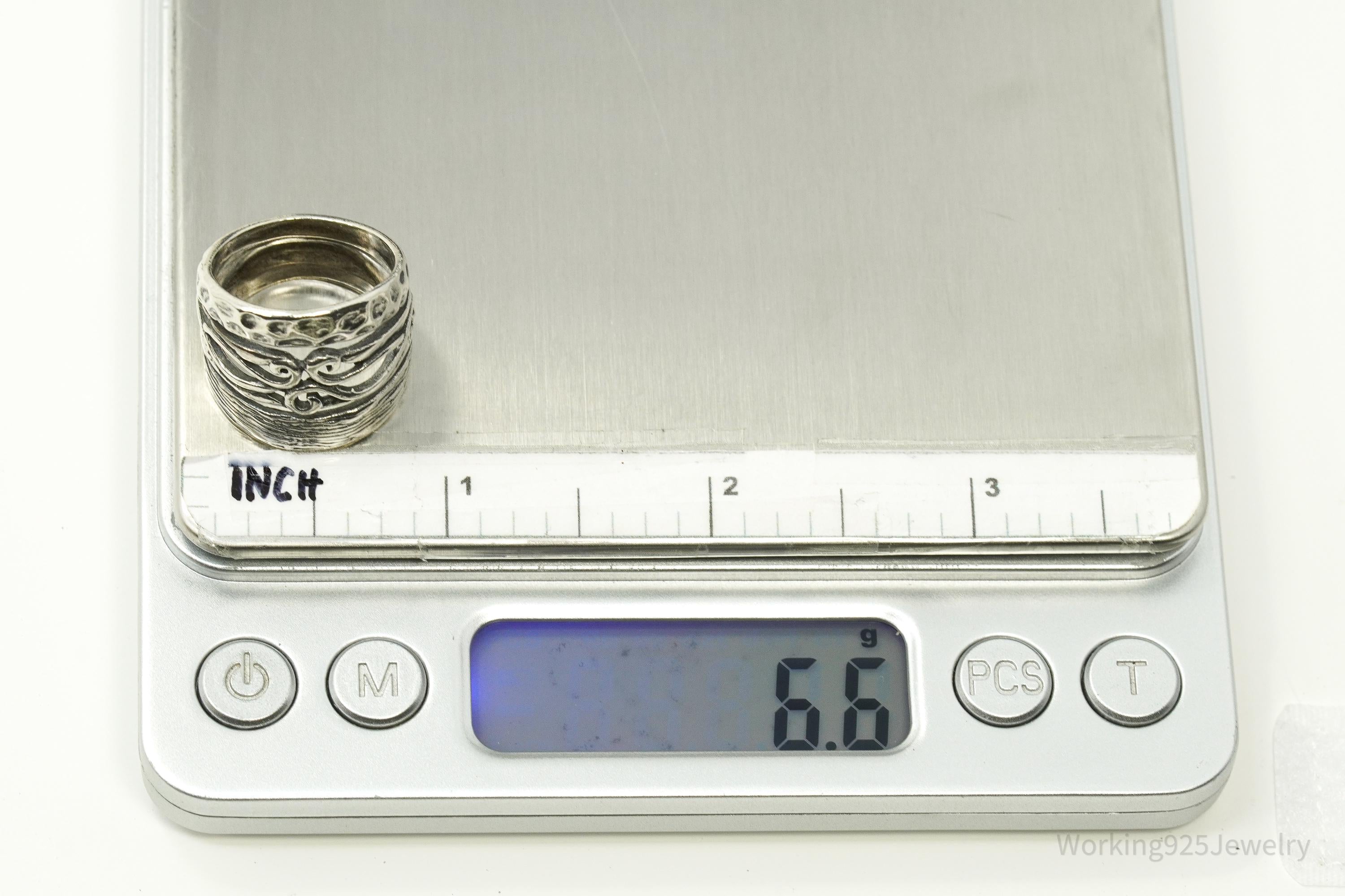 Vintage Shablool Didae Israel Sterling Silver Ring - Size 7.25