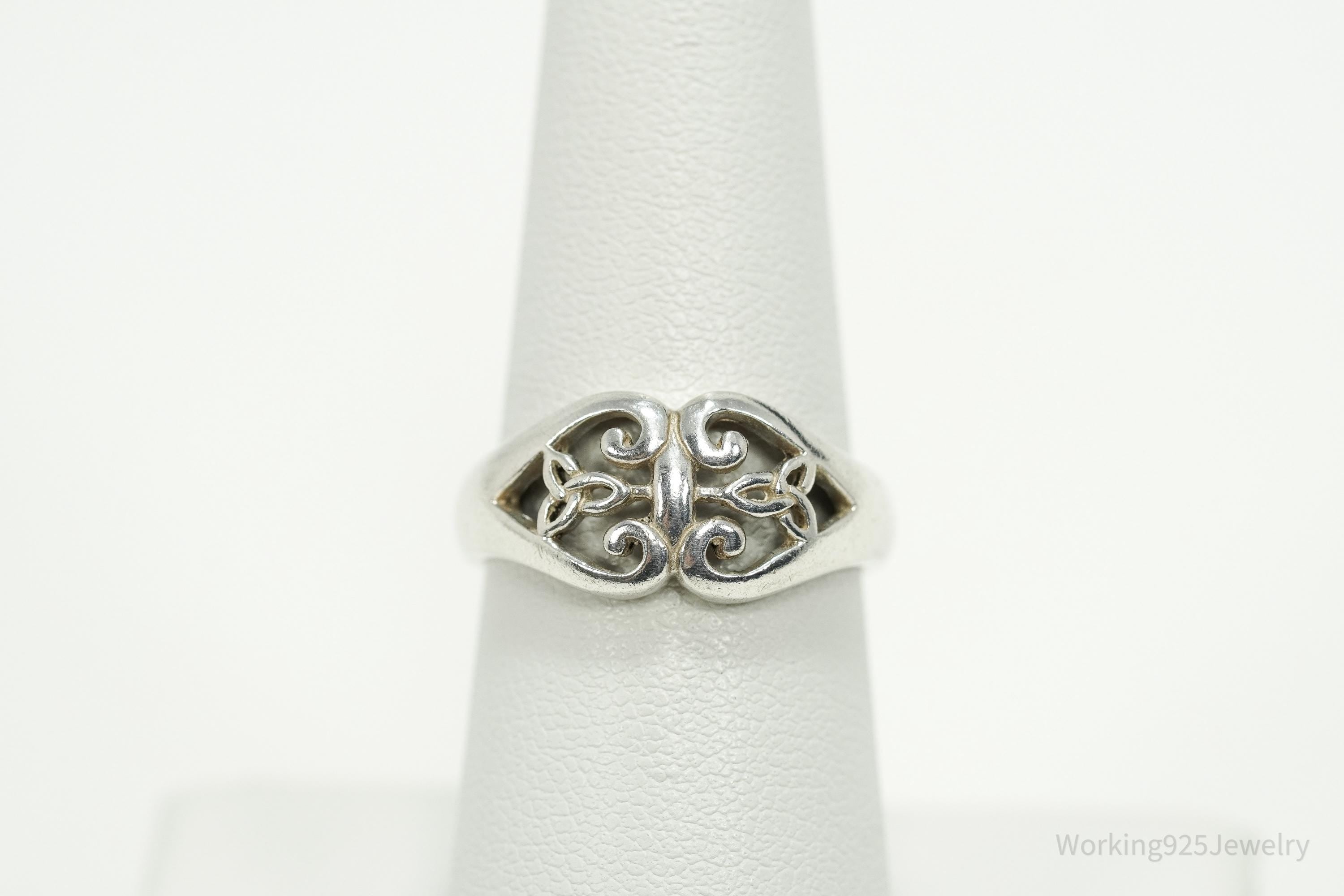 Vintage PSCL Trinity Celtic Knot Sterling Silver Ring - Size 7