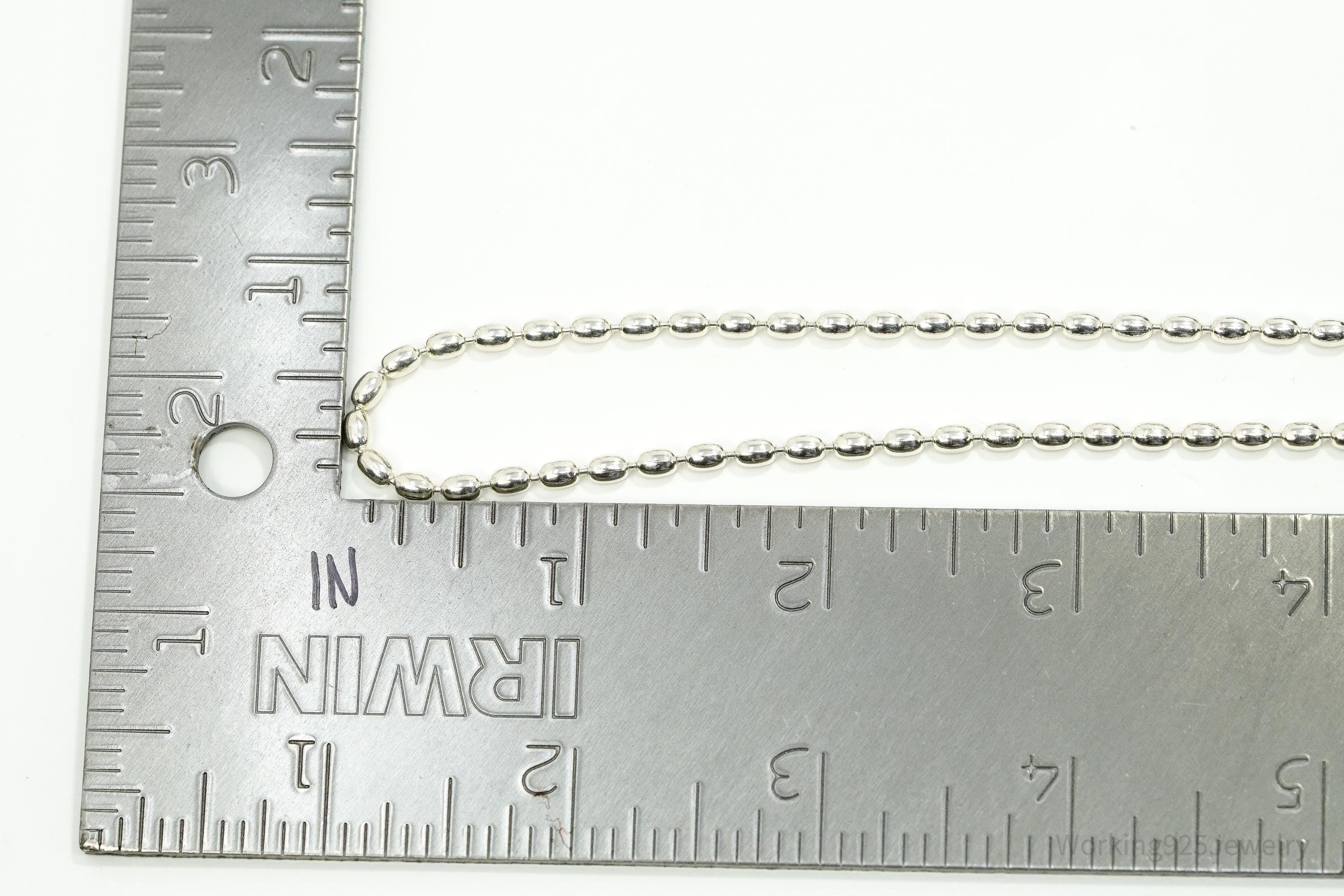 Designer Pandora Retired Rice Chain Sterling Silver Necklace - 23"