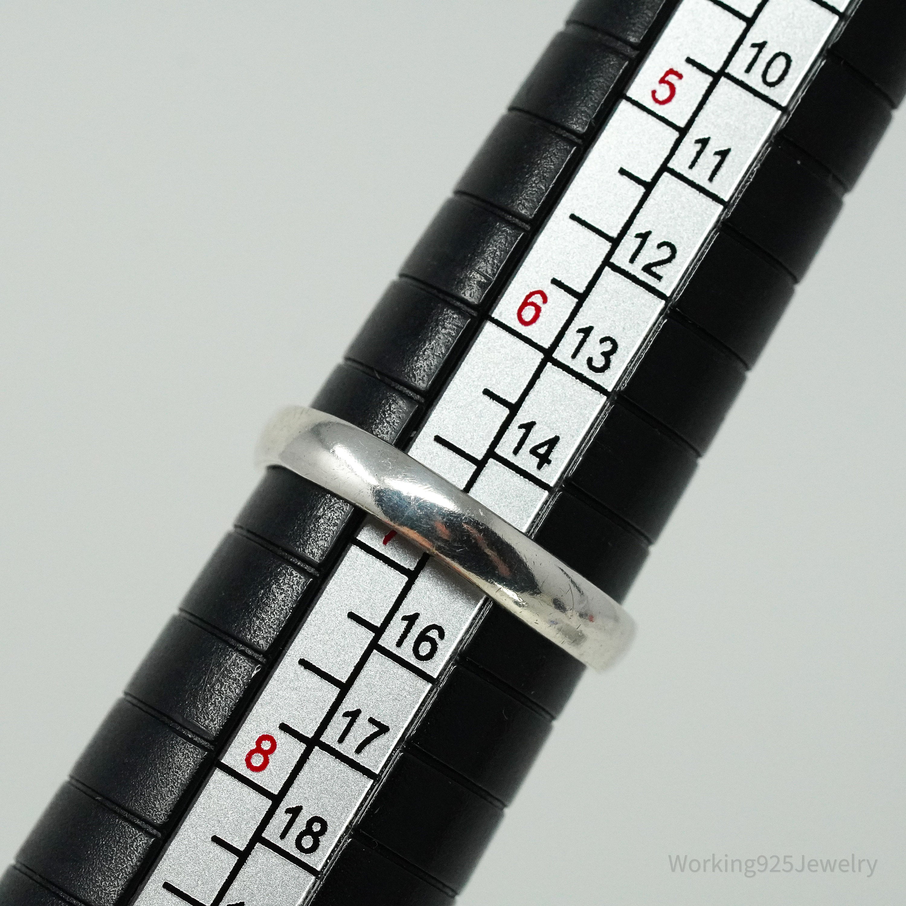 Vintage Western Turquoise Sterling Silver Ring - Size 6.75