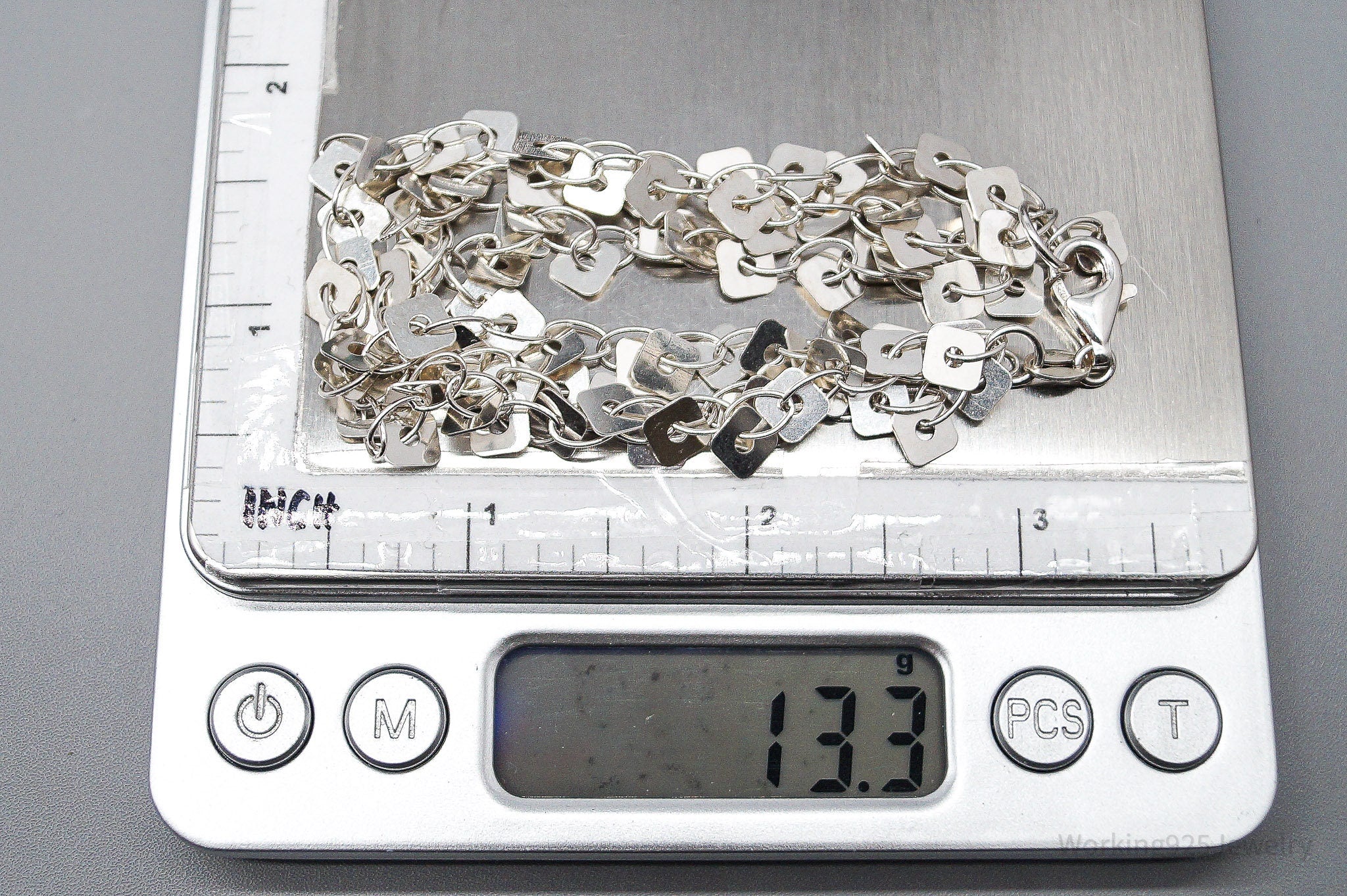 Vintage Italian Designer MILOR Sterling Silver Bracelet - 7 5/8"