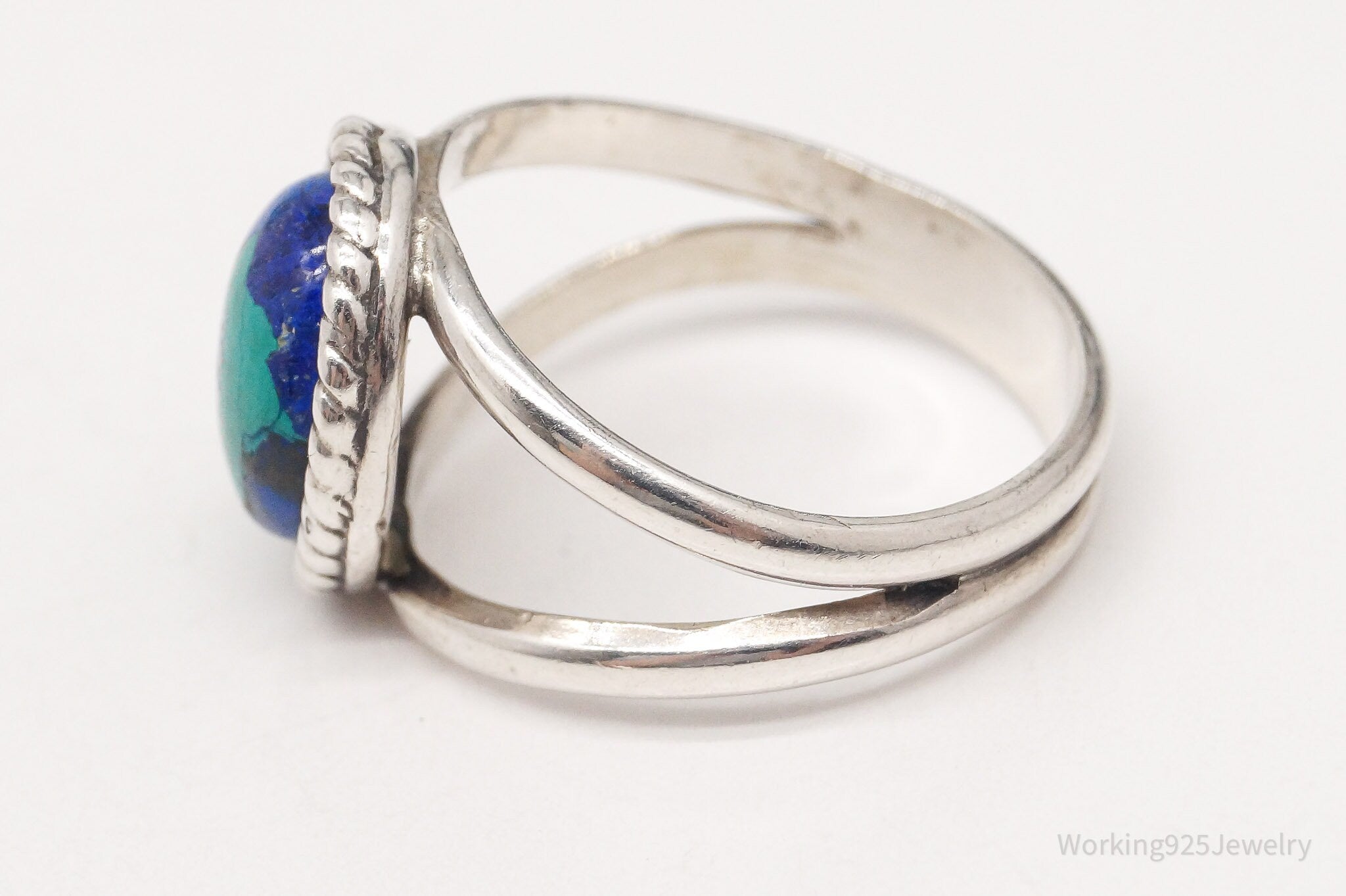 Vintage Southwest Designer Carolyn Pollack Azurite Sterling Silver Ring Size 6