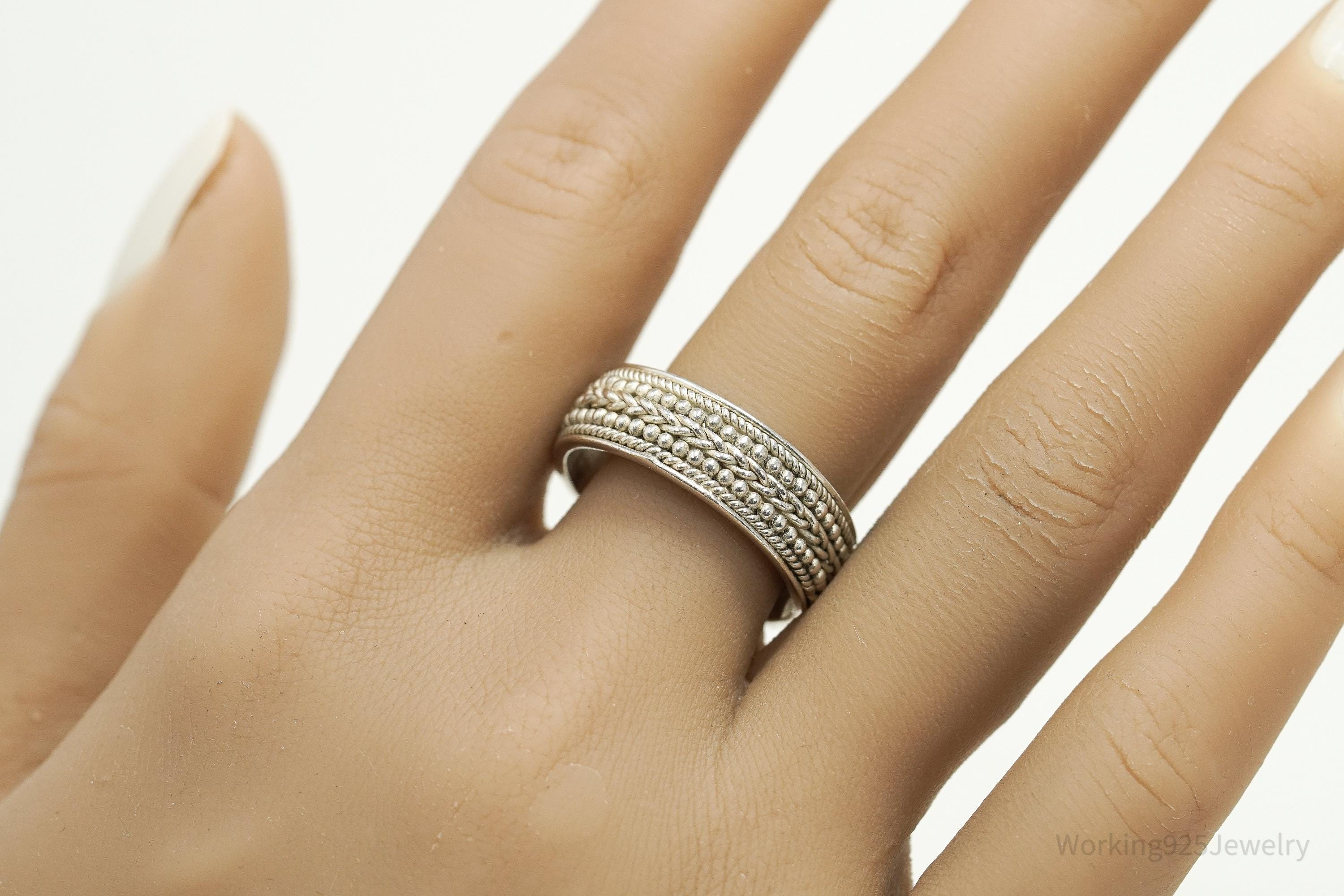 Vintage BA Suarti Sterling Silver Band Ring Size 11