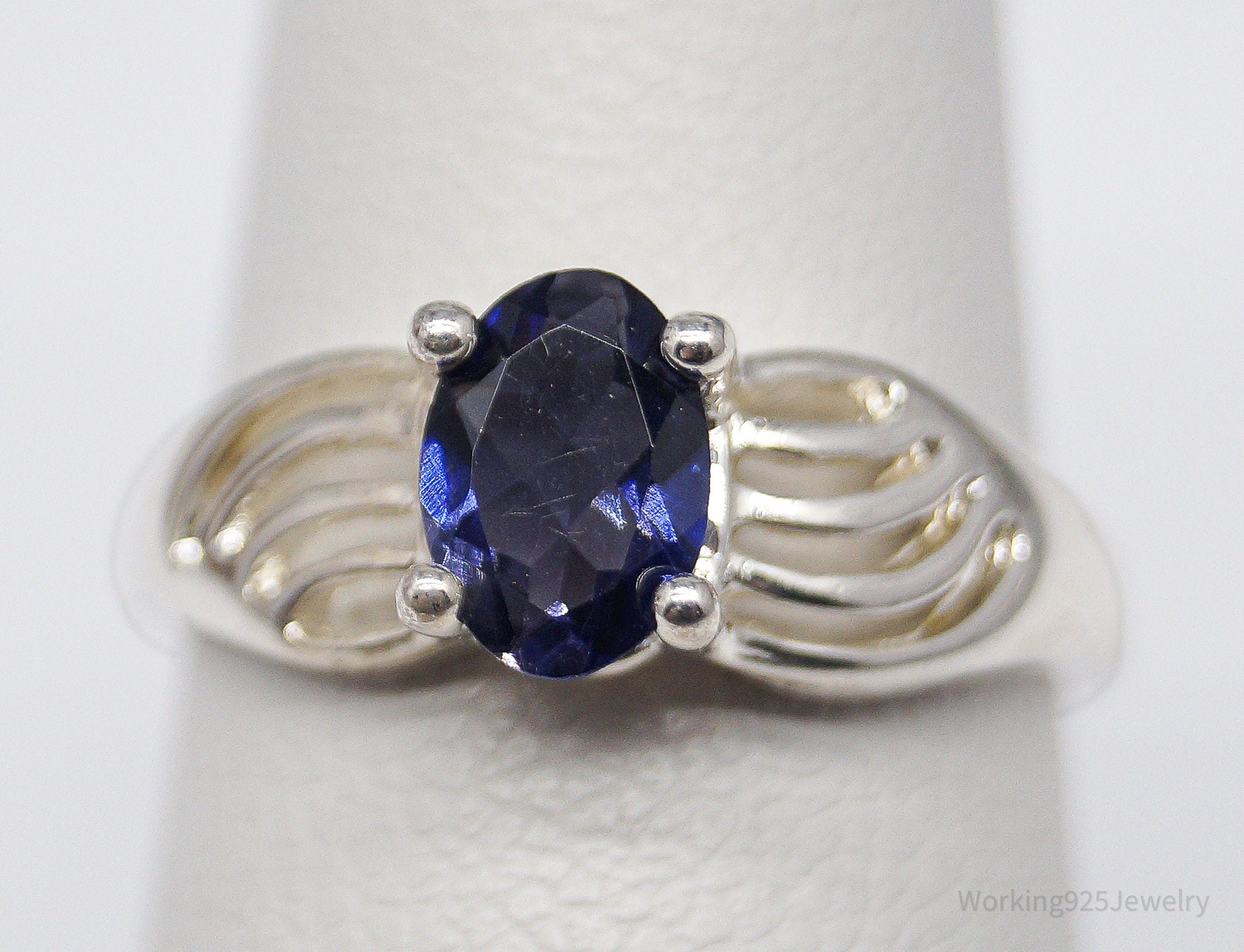 Vintage UTC Iolite Sterling Silver Ring - Size 5