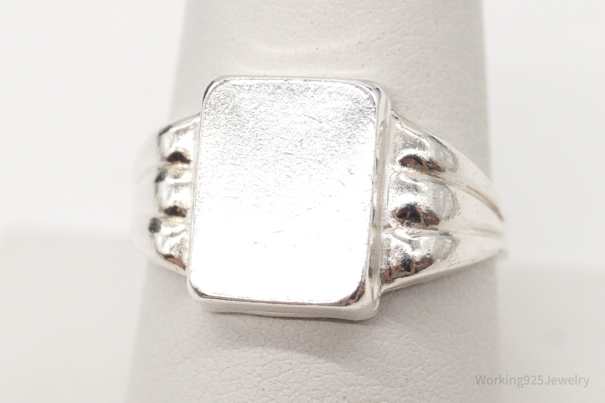 Vintage Sterling Silver Ring - Size 9.25 Adjustable