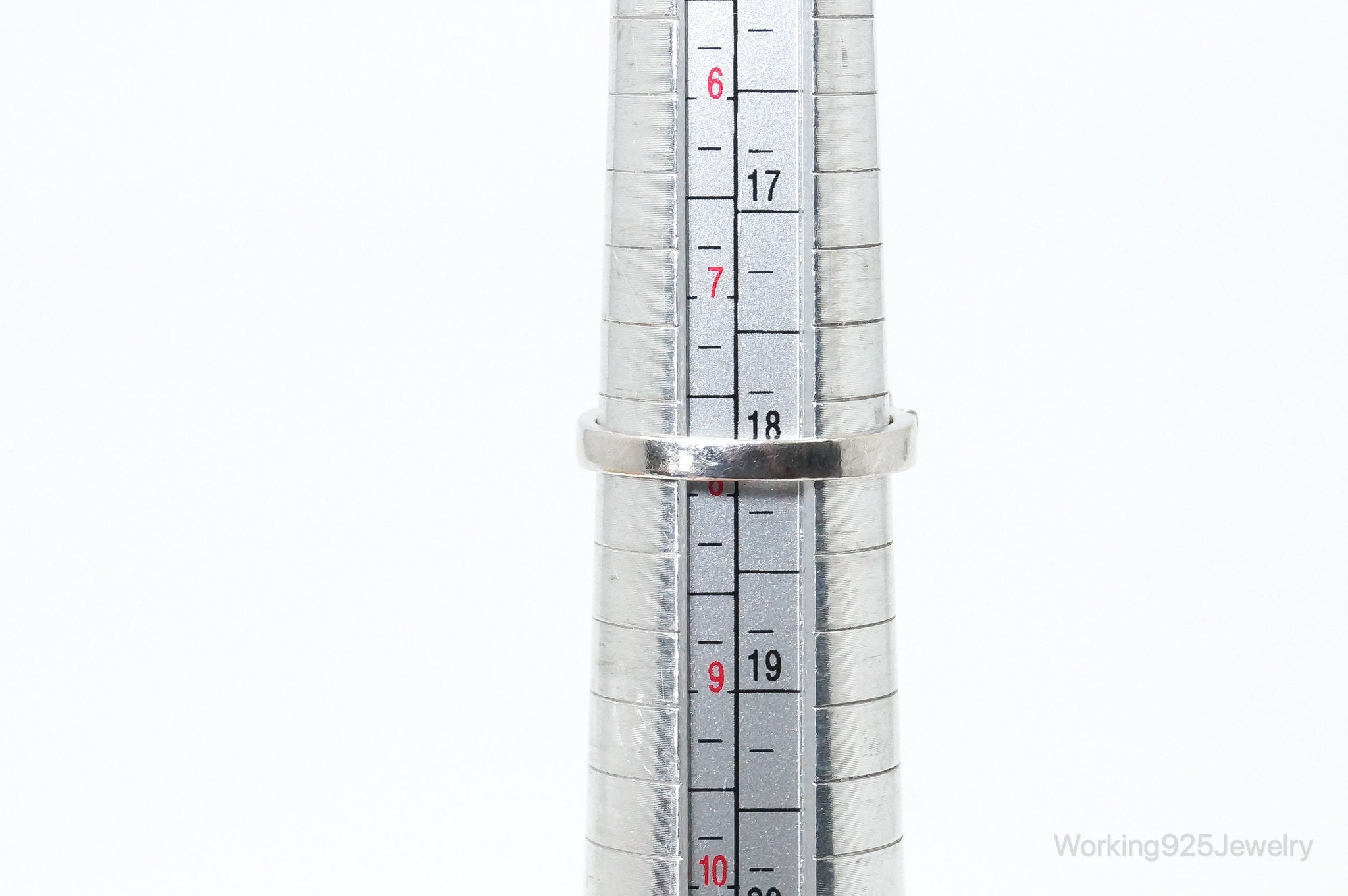 Vintage Art Deco Black Onyx Cubic Zirconia Sterling Silver Ring Size 8