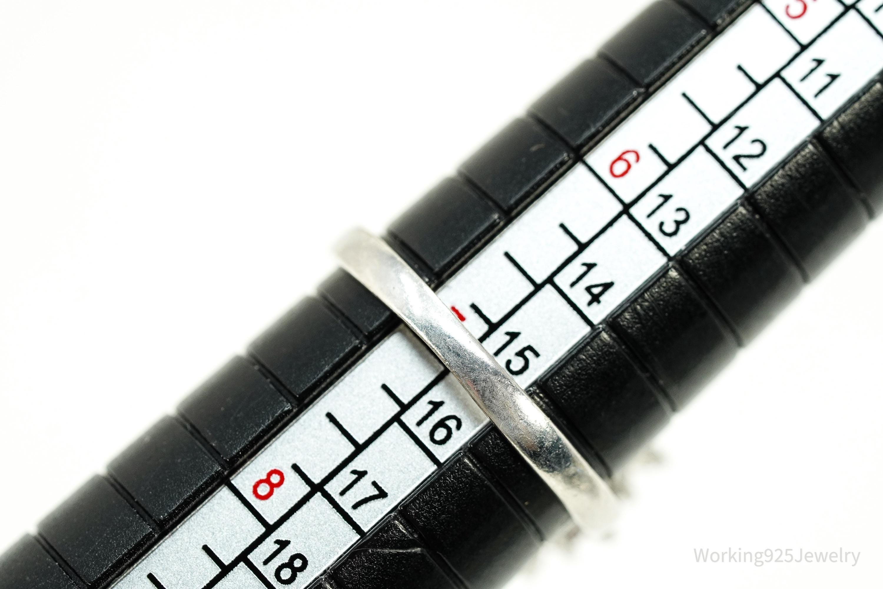 Vintage Ethiopian Opal & Ruby Sterling Silver Ring - Size 7