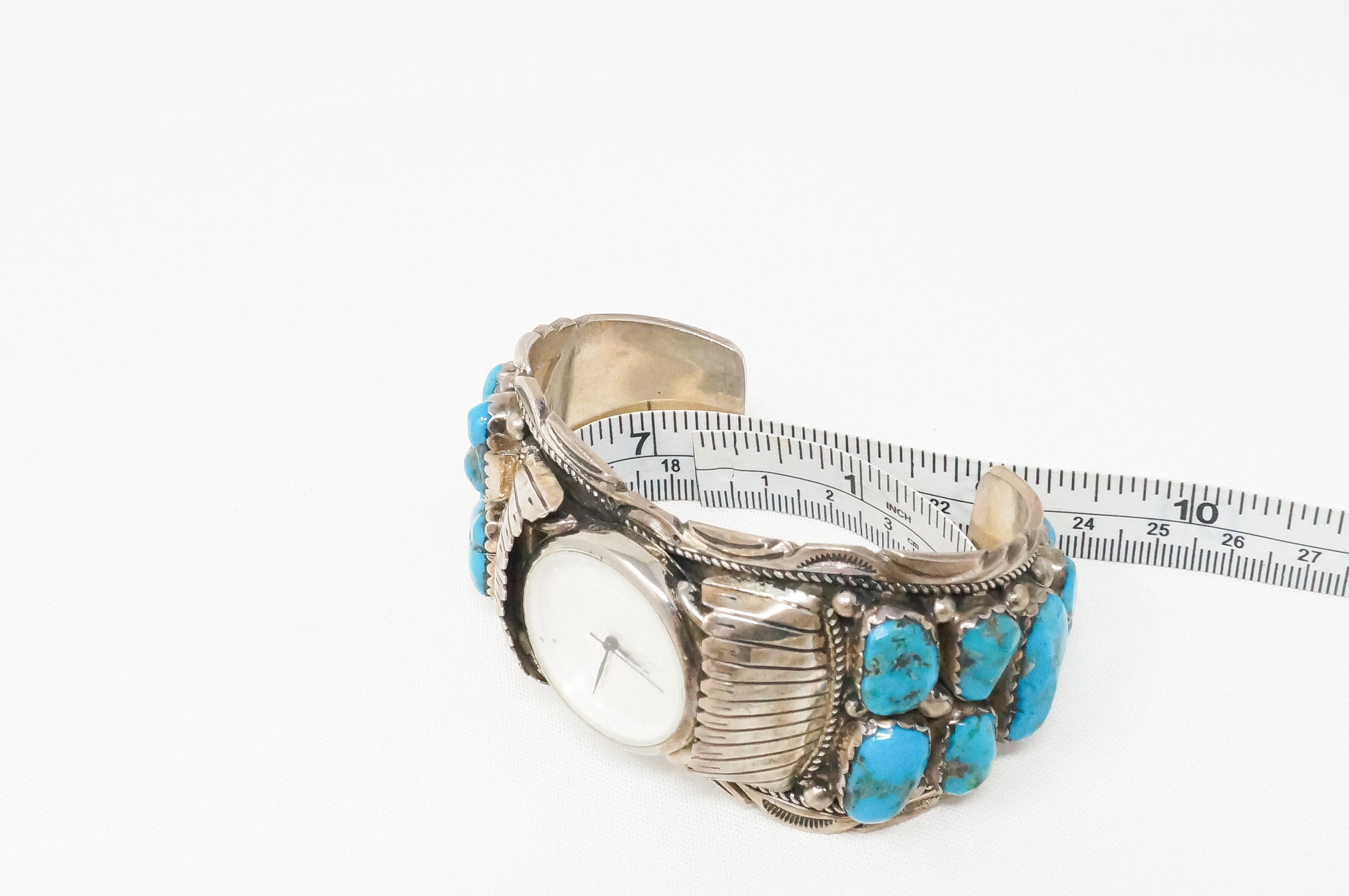 Vintage Native American Mary Thomas Richard T Thomas Turquoise Sterling Watch