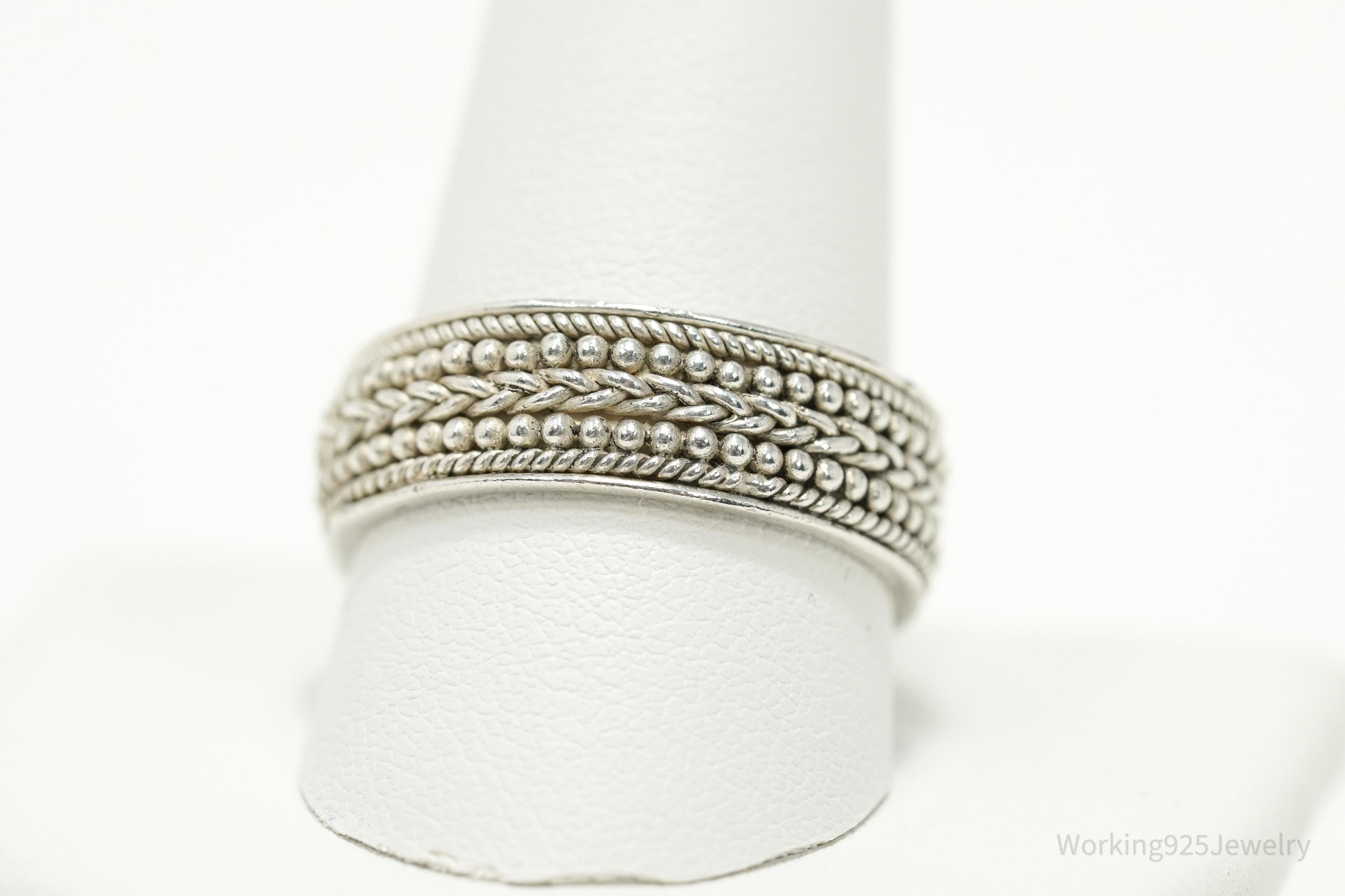 Vintage BA Suarti Sterling Silver Band Ring Size 11