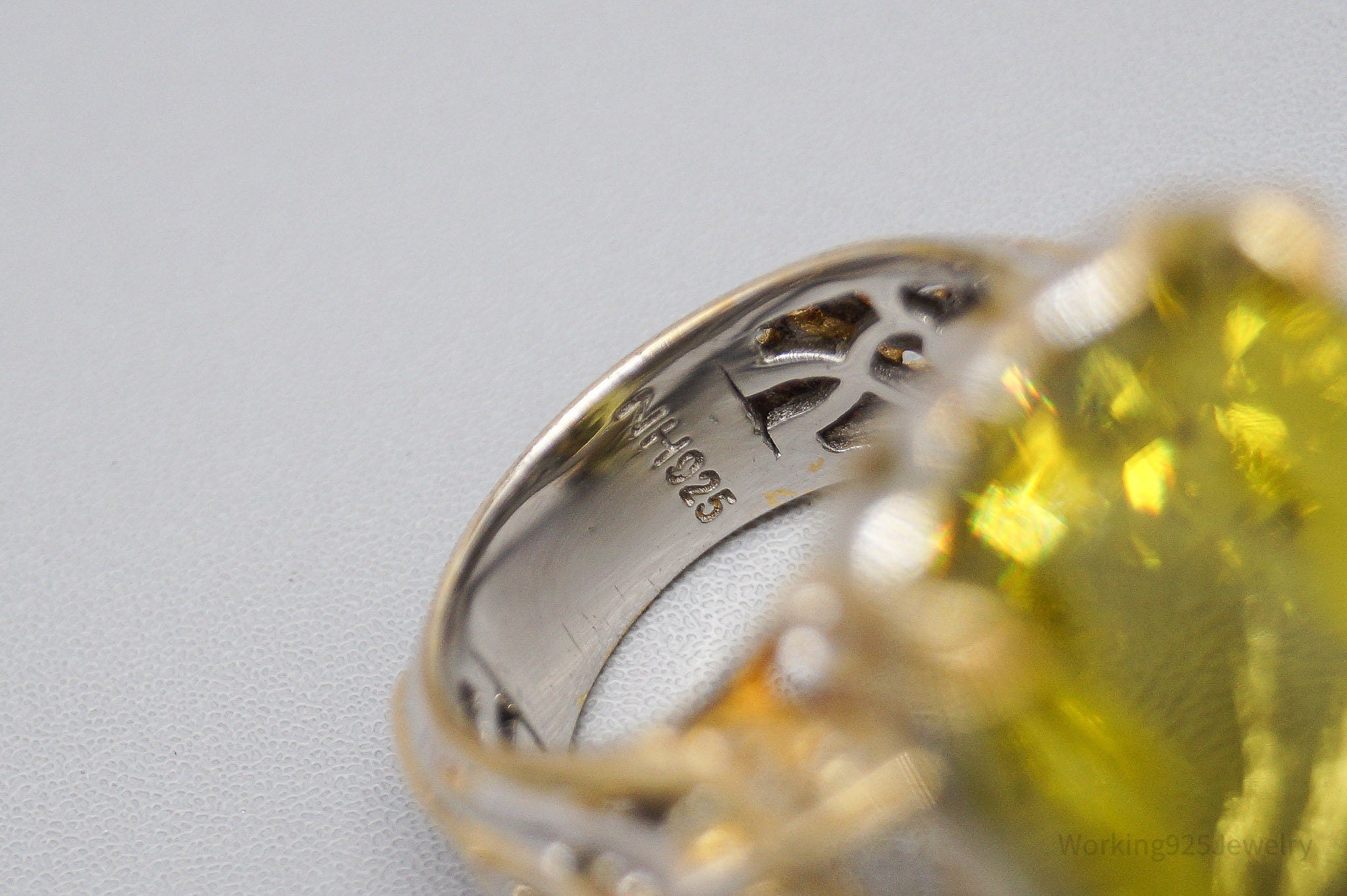 Michael Valitutti Ouro Verde Chrome Diopside Gold Sterling Silver Ring - Size 6