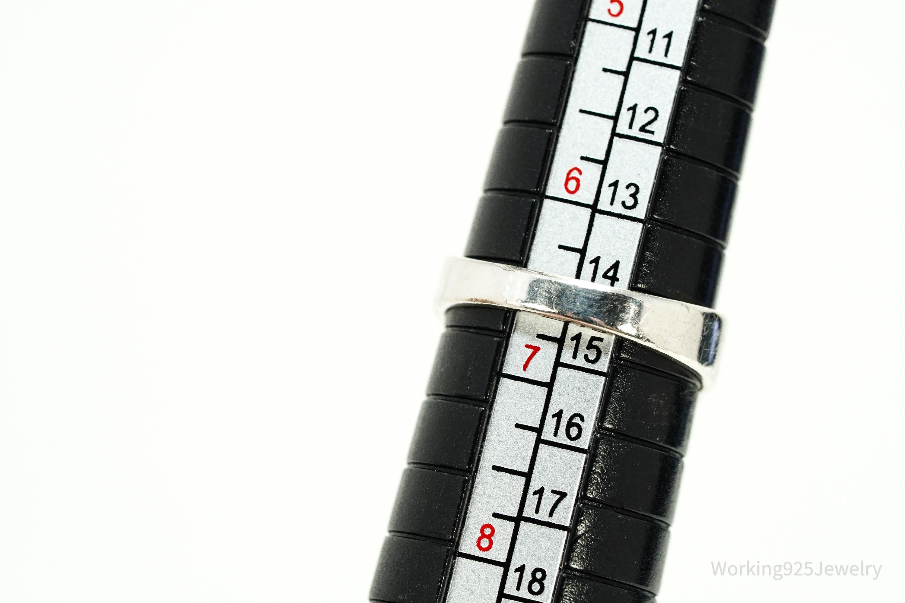 Vintage Opal Sterling Silver Ring - Size 6.5