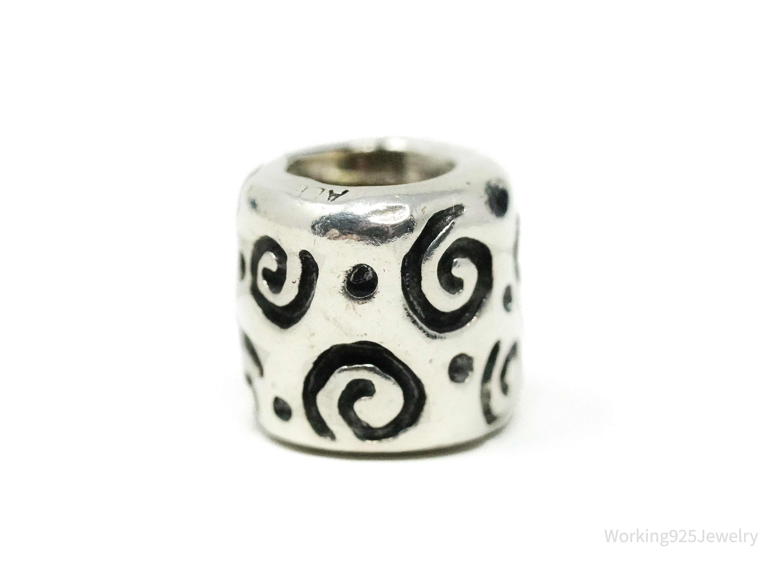 Retired Authentic Designer Pandora Swirls Charm Sterling Silver