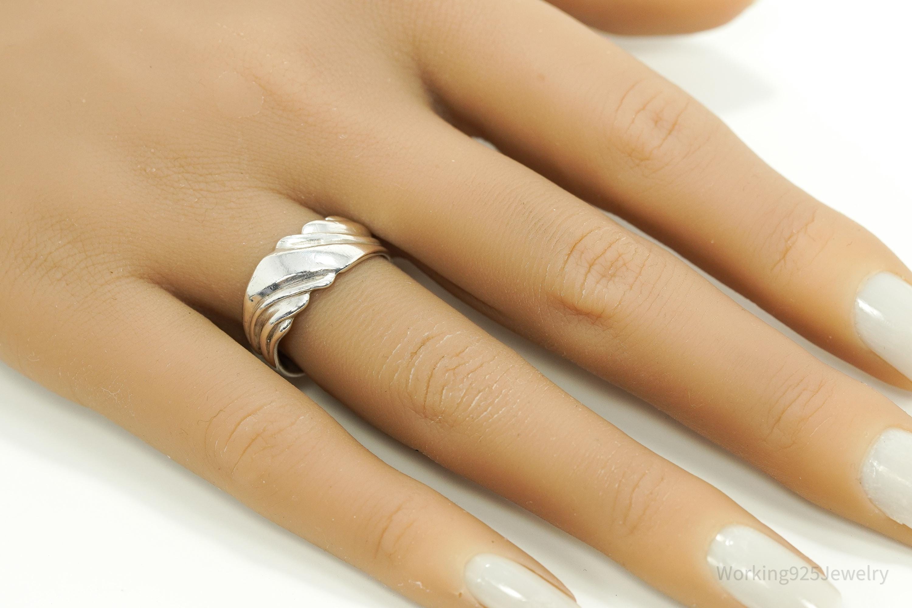 Antique Sterling Silver Band Ring - Size 7.5