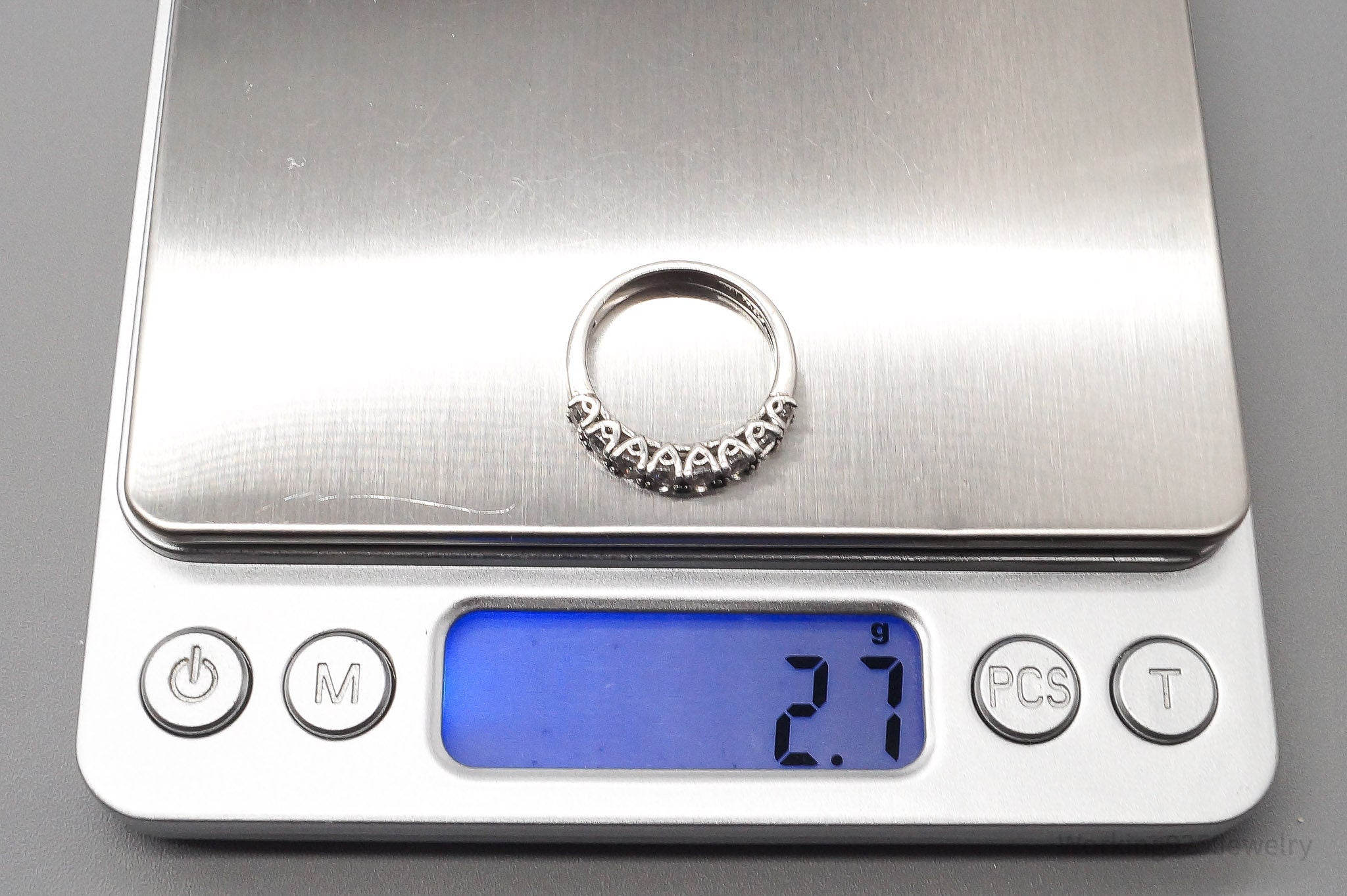 Vintage Cubic Zirconia Sterling Silver Ring - Size 6