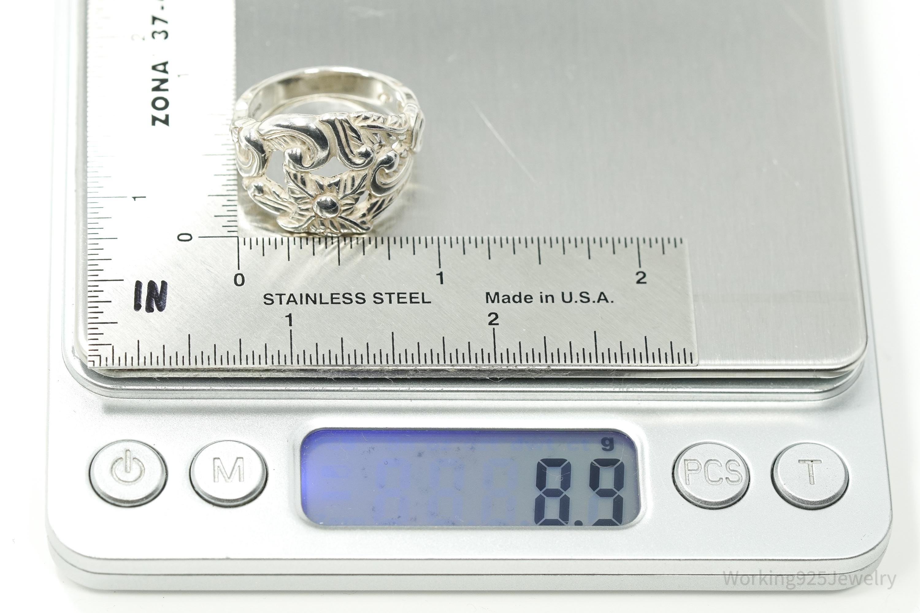 Vintage Native Designer Carolyn Pollack Sterling Silver Ring - Size 10