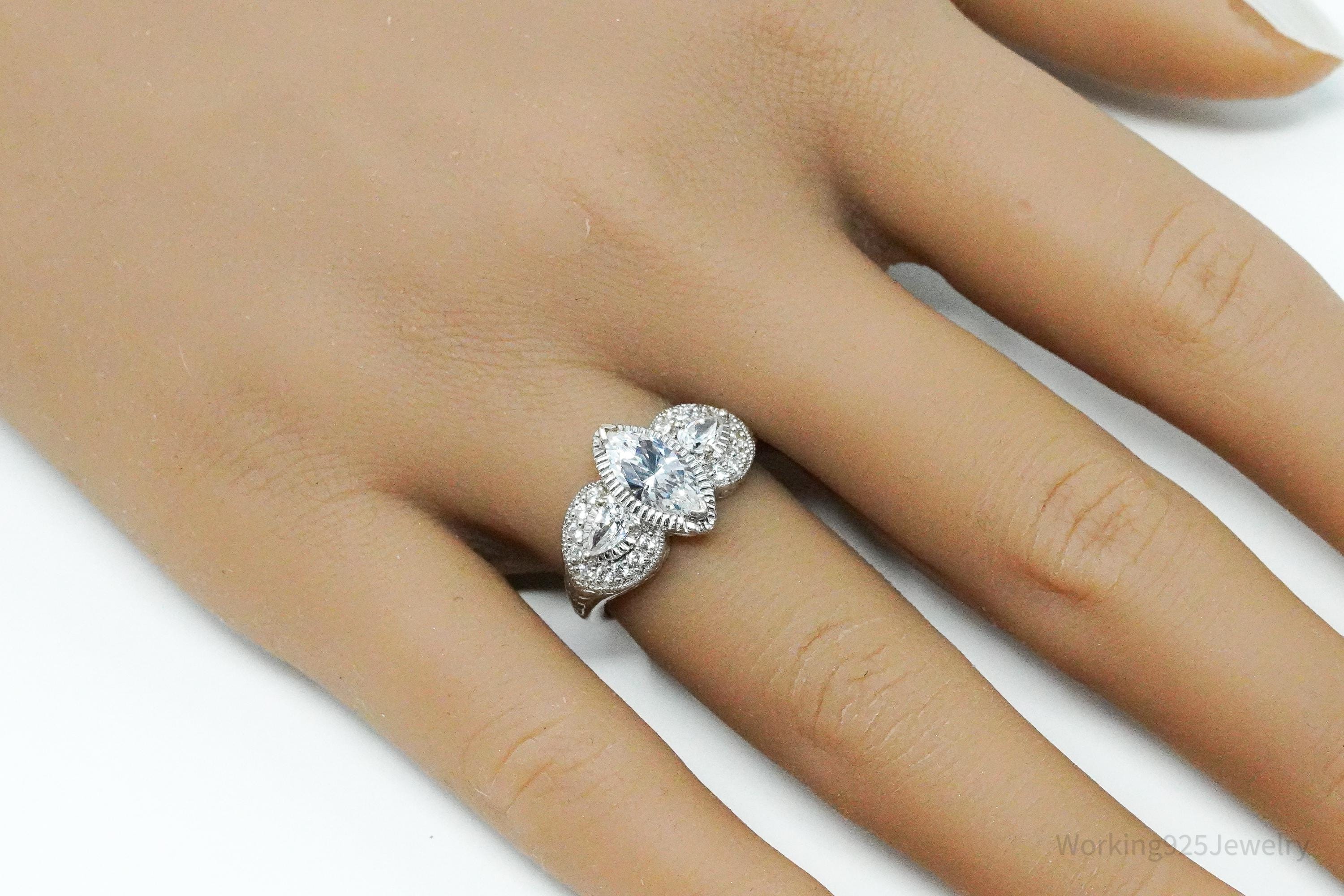 Vintage Lenox Cubic Zirconia Sterling Silver Ring Size 6