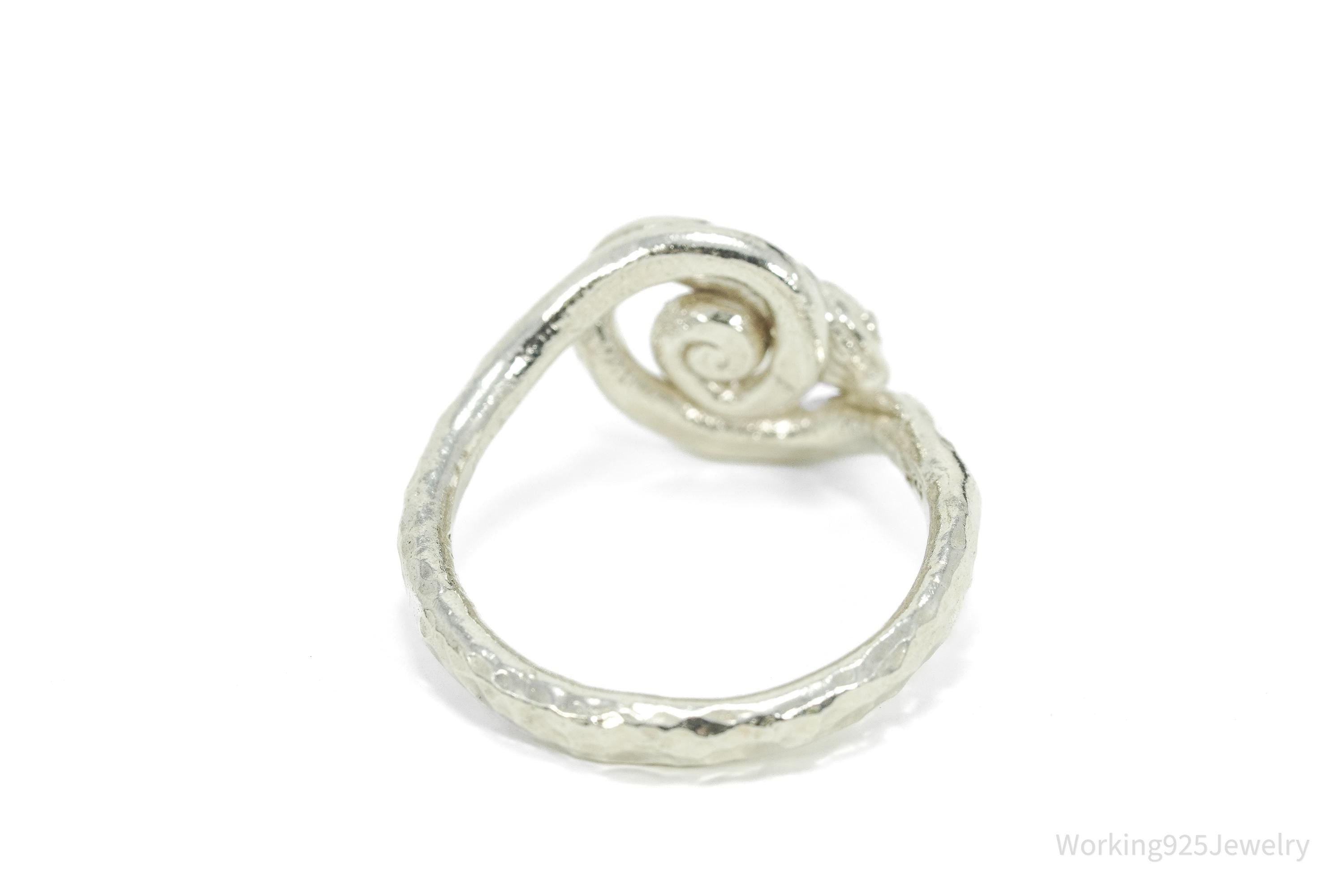 Vintage Handmade Wrapped Snake Sterling Silver Ring - Size 9.5