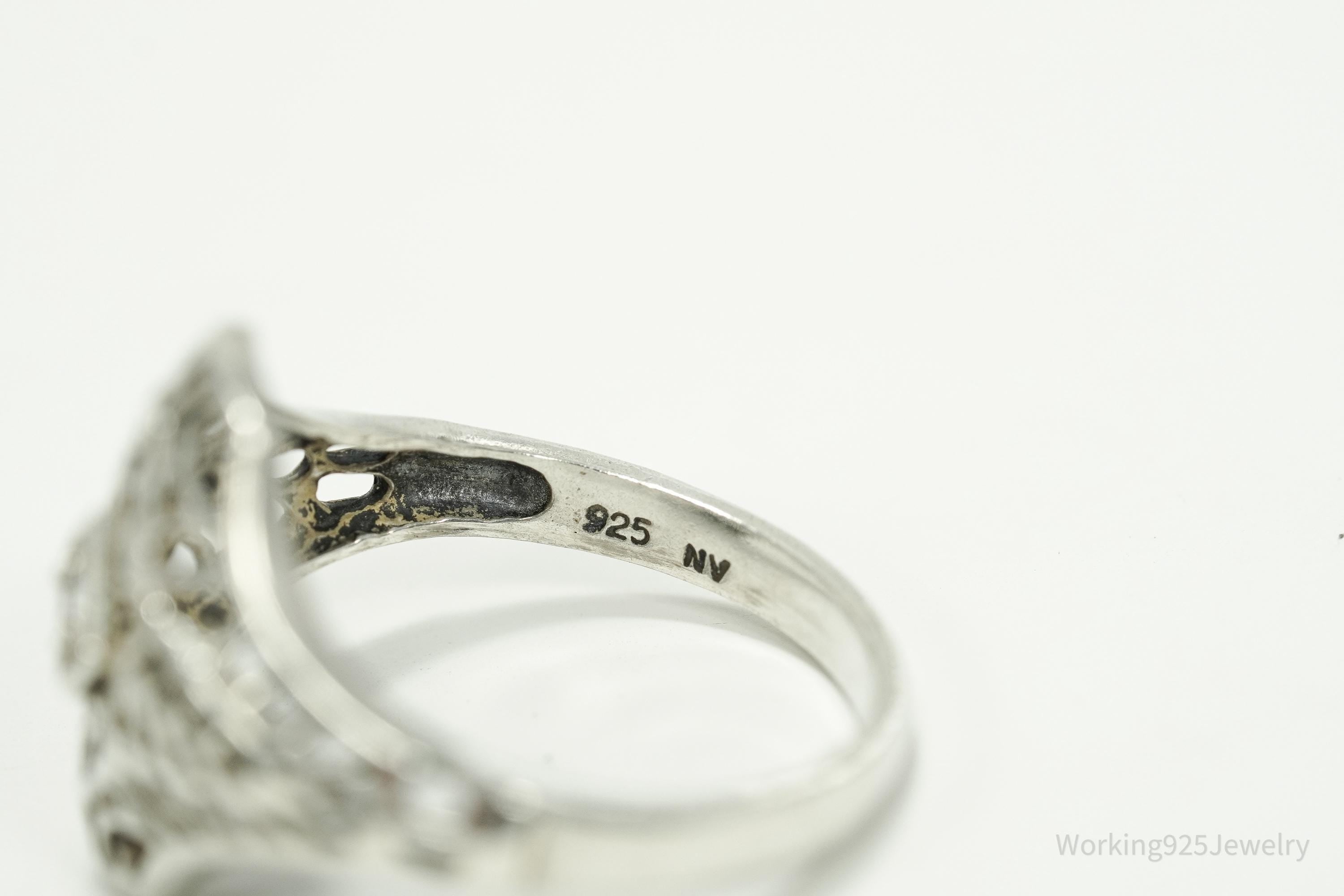 Vintage Avon Cubic Zirconia Sterling Silver Ring - Size 7