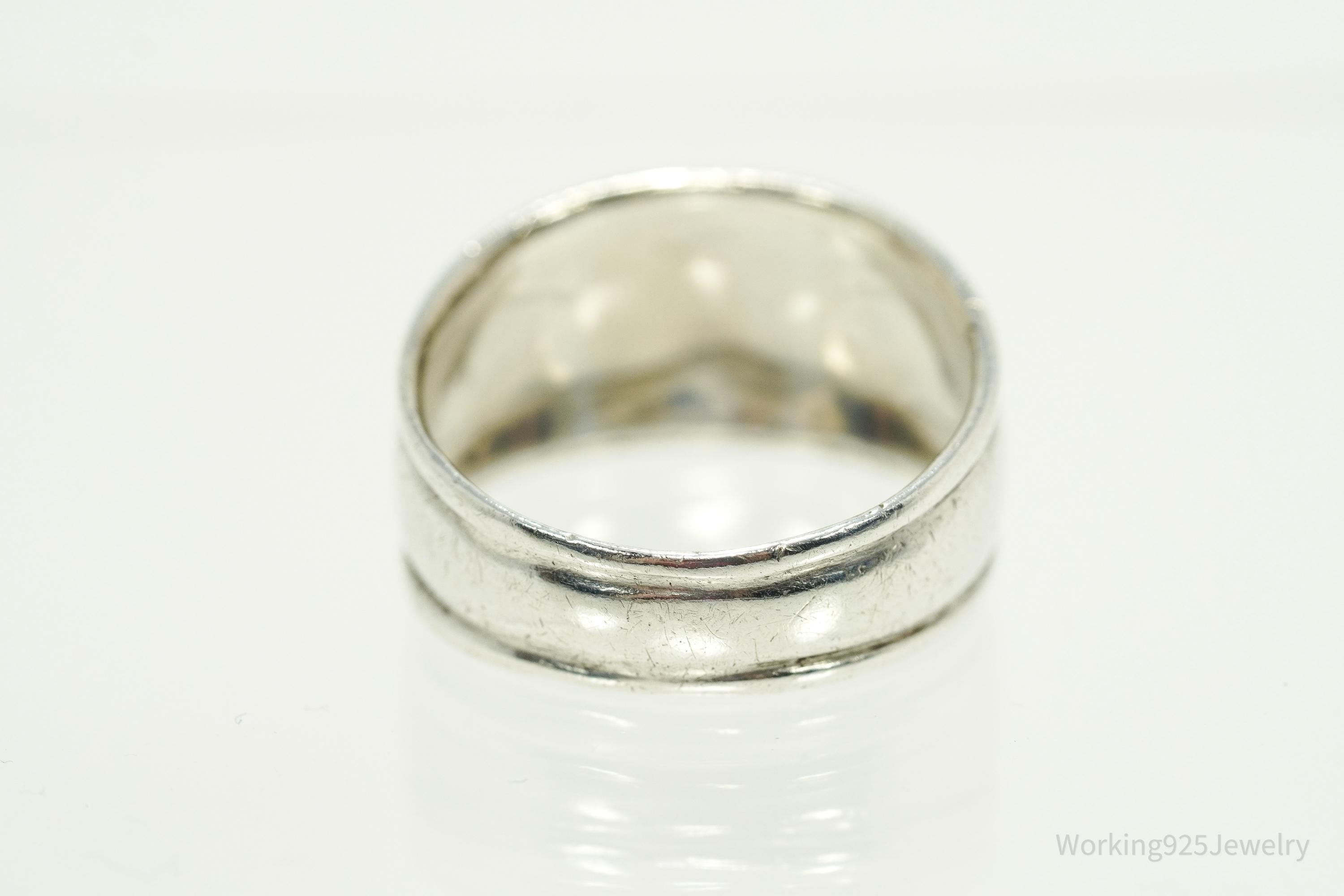 Vintage Sterling Silver Band Ring - Size 9.25