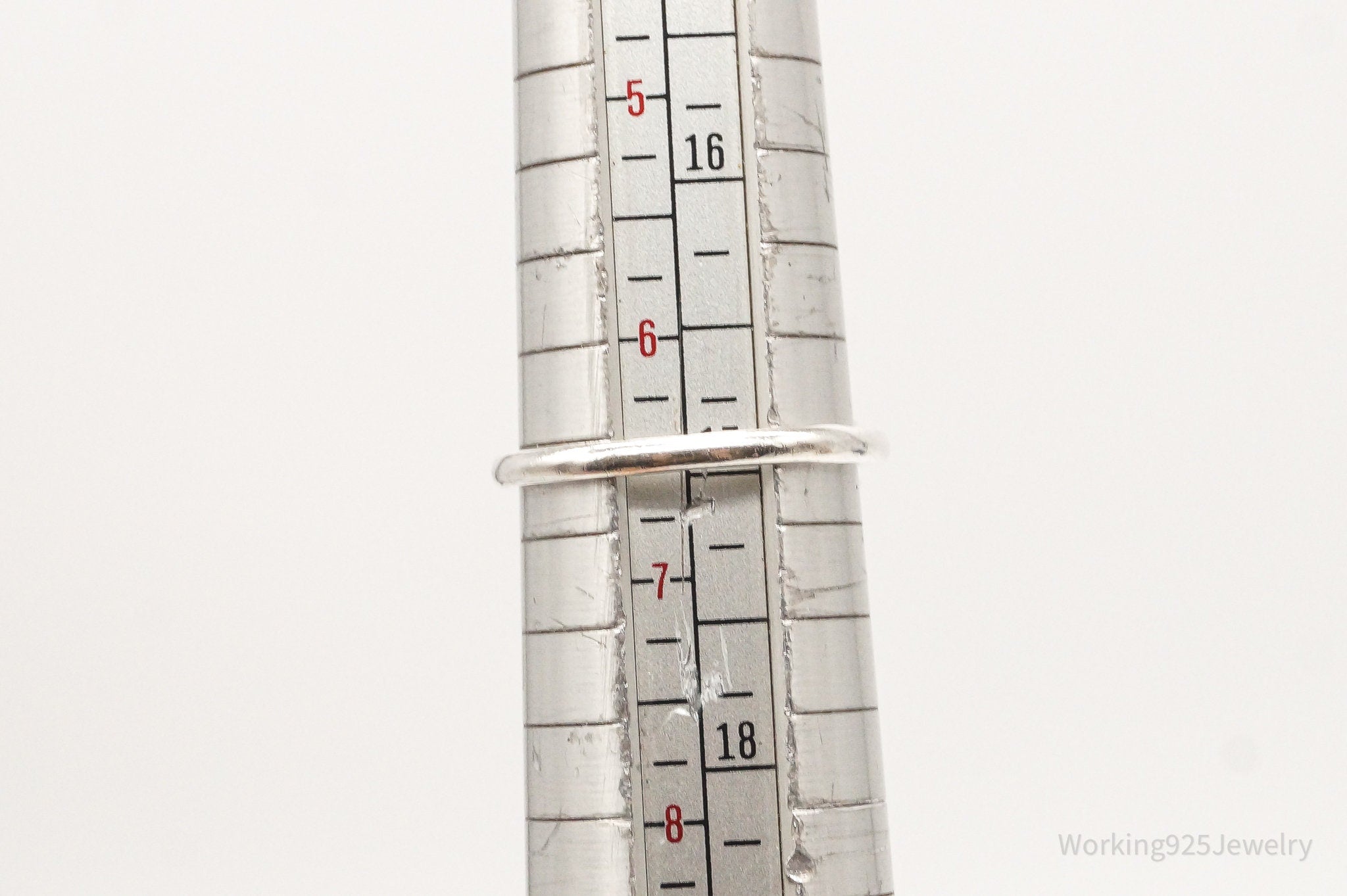 Vintage Dark Blue Topaz Birmingham Sterling Silver Ring - Size 6.5