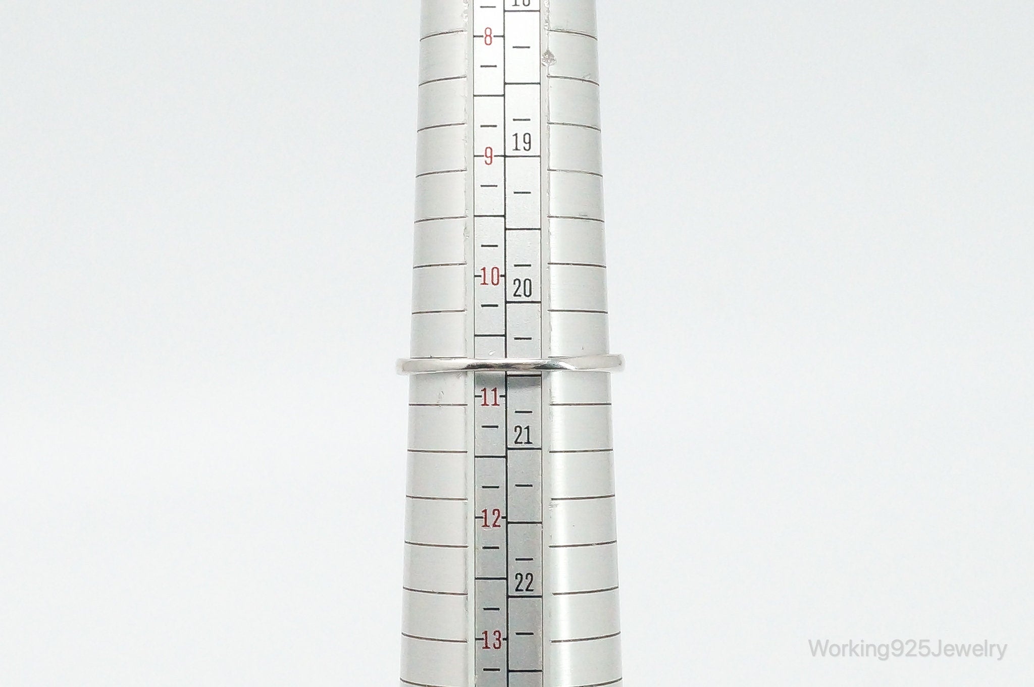 Blue Topaz Cubic Zirconia Sterling Silver Ring - Size 10.75