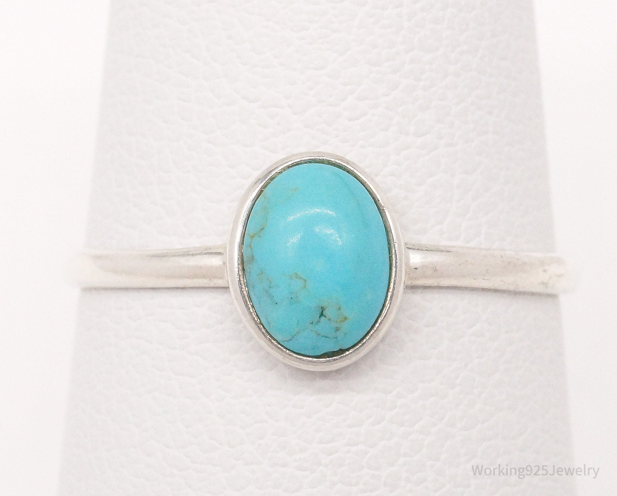 Vintage Designer Boma Turquoise Sterling Silver Ring - Size 7