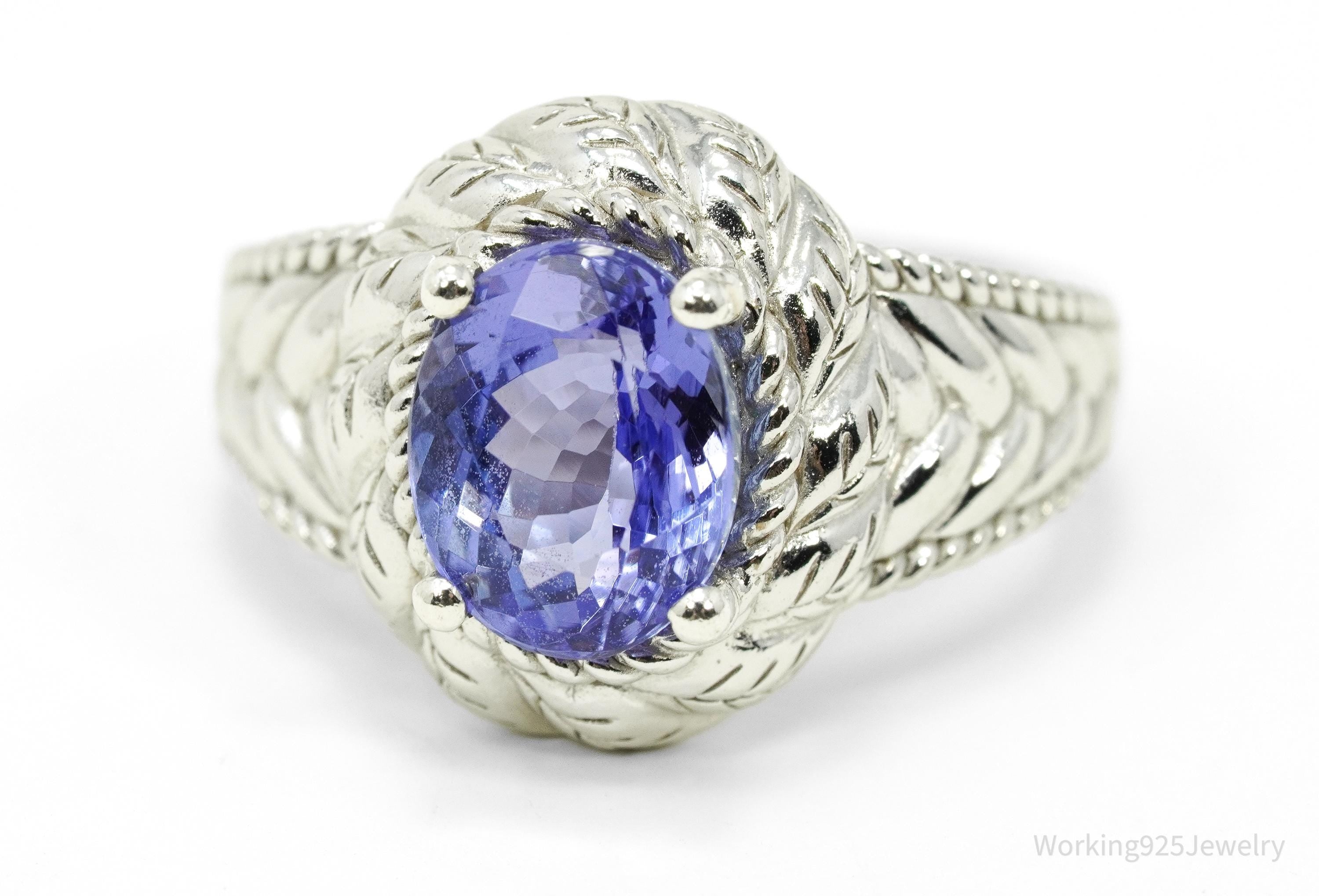 EA Tanzanite Sterling Silver Ring - Size 6