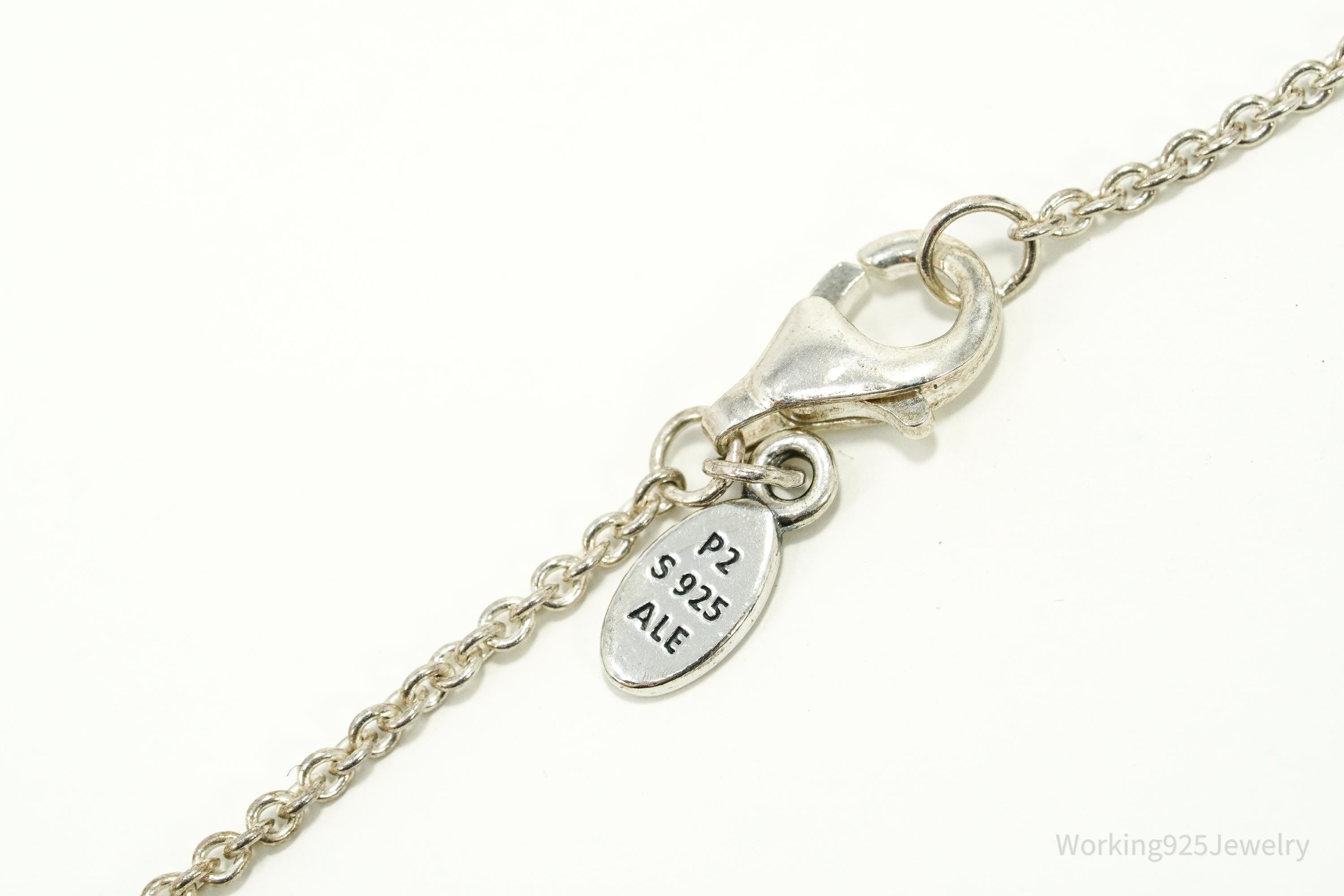 Designer Pandora Cubic Zirconia Sterling Silver Necklace - 19"