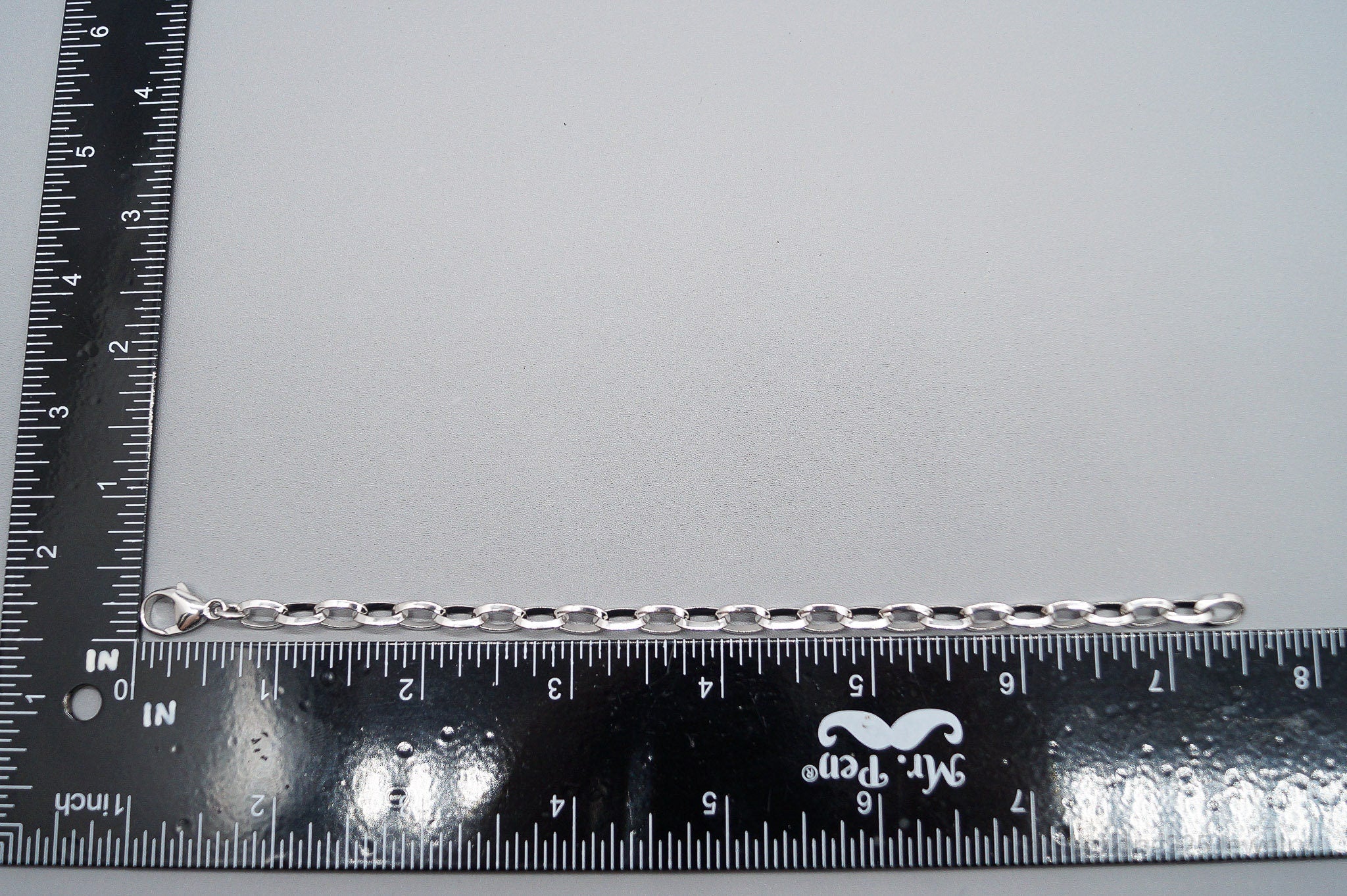 Vintage Chain Link Sterling Silver Bracelet - 7.5"