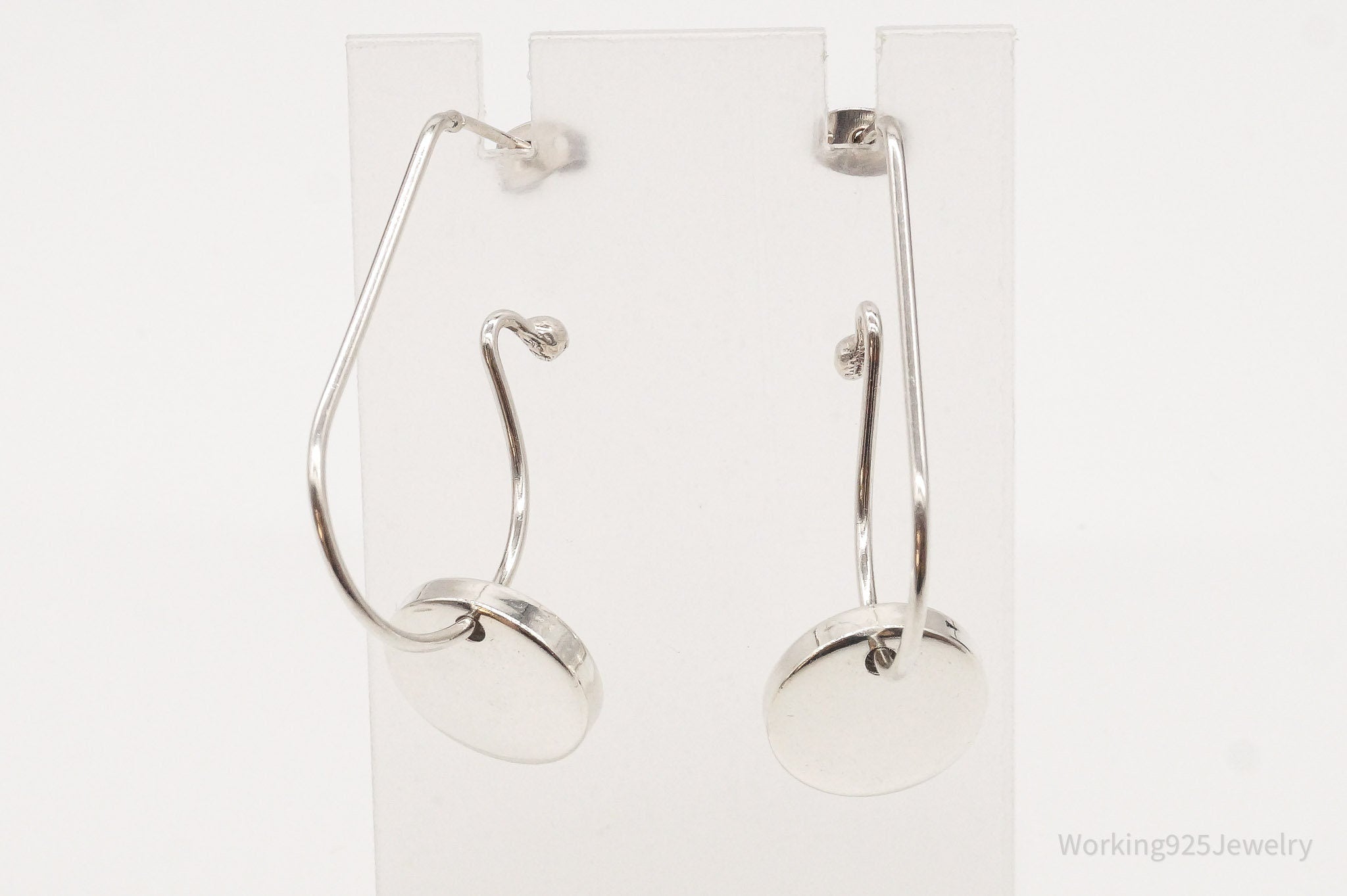 Vintage Modernist Sterling Silver Earrings