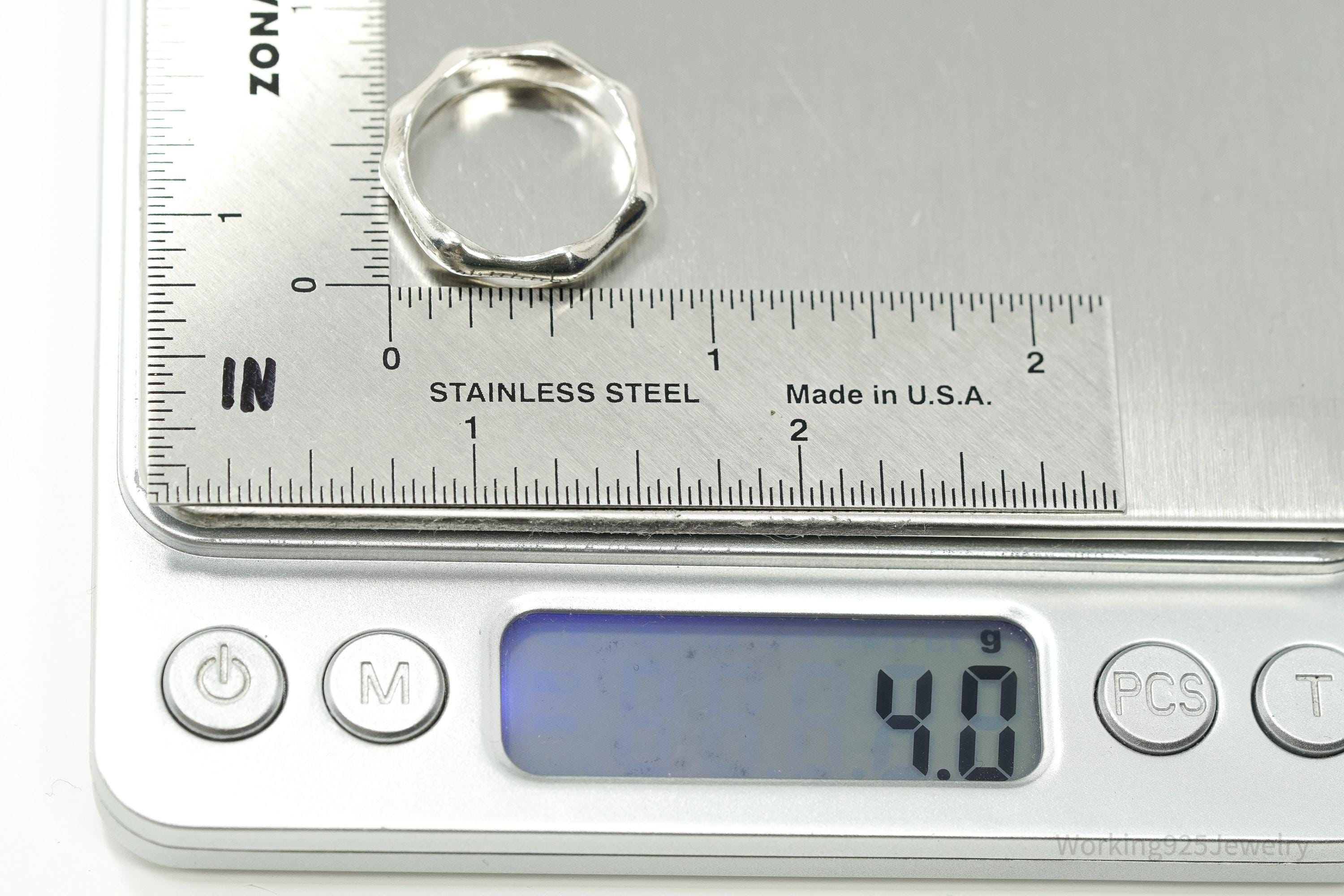 Bound Studios Sterling Silver Band Ring - Size 7.5