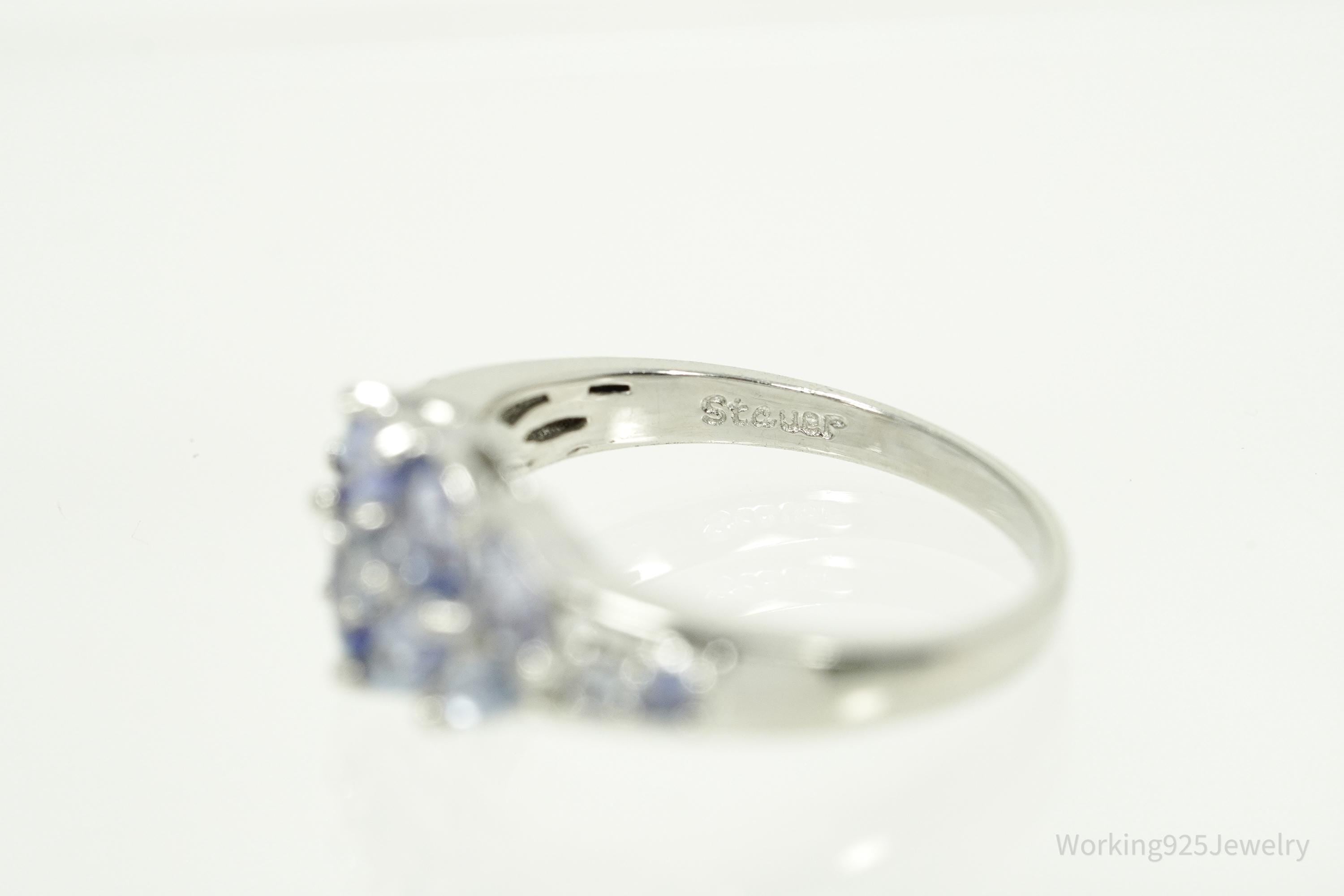 Vintage Designer STAUER Tanzanite Sterling Silver Ring - Size 6.25